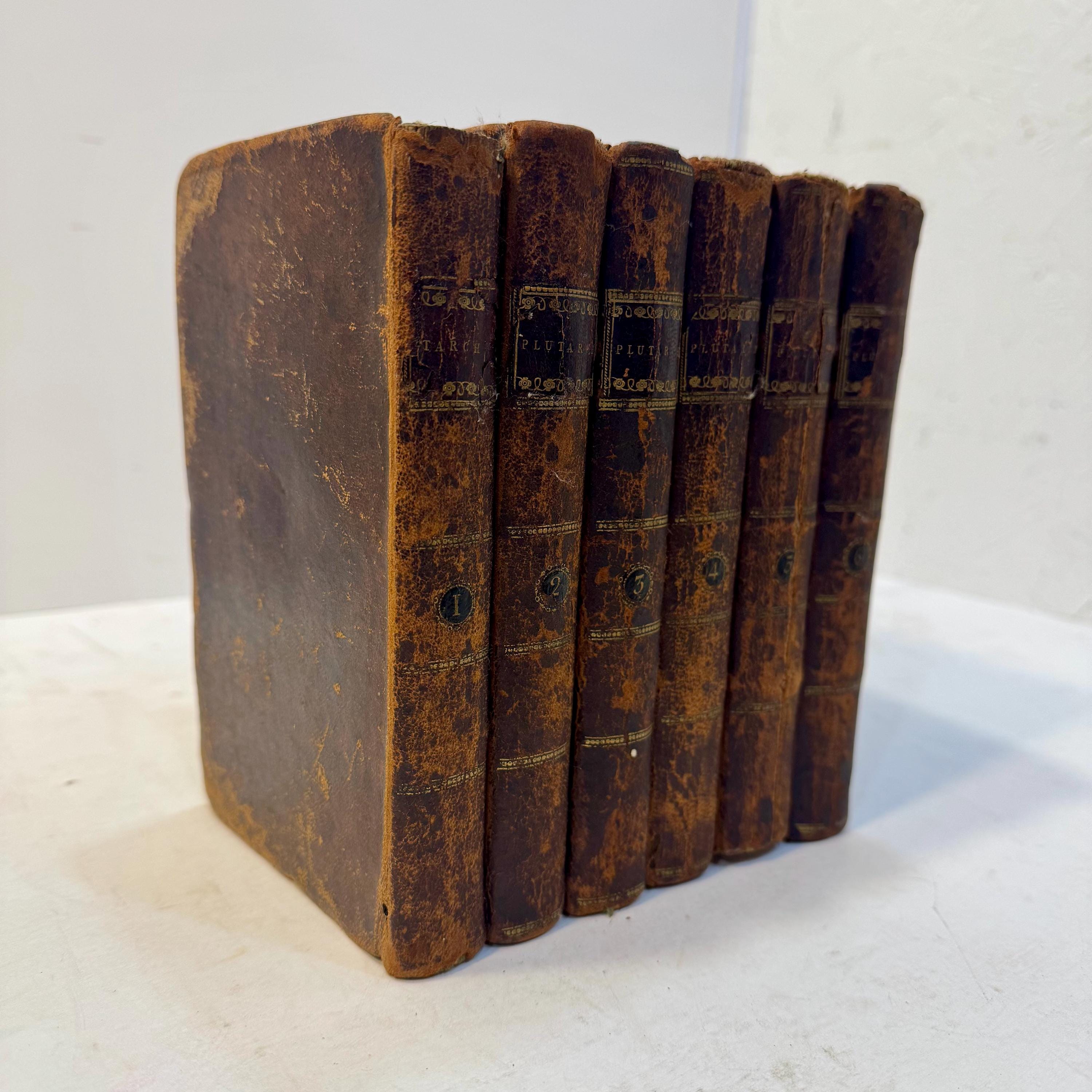 Plutarch's Lives, Translated from the Greek, John & William Langhorne, New Edition, 6 Volumes, Historical Notes, 1794 — photograph 3.