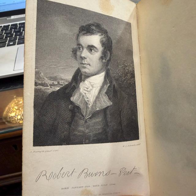 The Works of Robert Burns; With His Life, by Allan Cunningham. In Eight Volumes. Bayntun Doublure Signed Binding. — photograph 6.