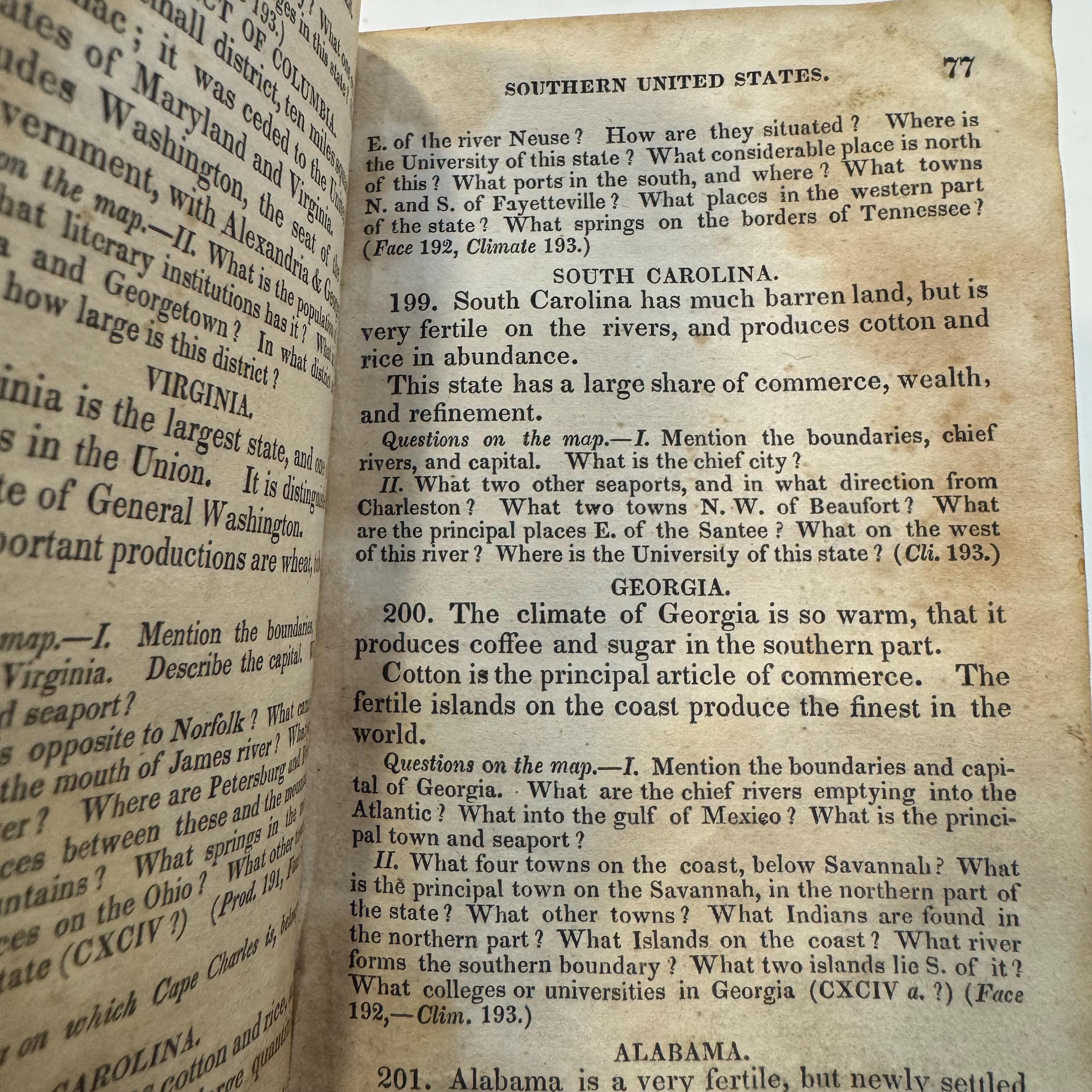 Woodbridge's Rudiments of Geography, on a new plan, designed to assist the memory by Comparison and Classification; with numerous engravings of Manners, Customs, and Curiosities. Accompanied with an Atlas, exhibiting the prevailing Theologys, forms of Government, degrees of Civilization, and the comparative size of Towns, Rivers, and Mountains. — photograph 3.