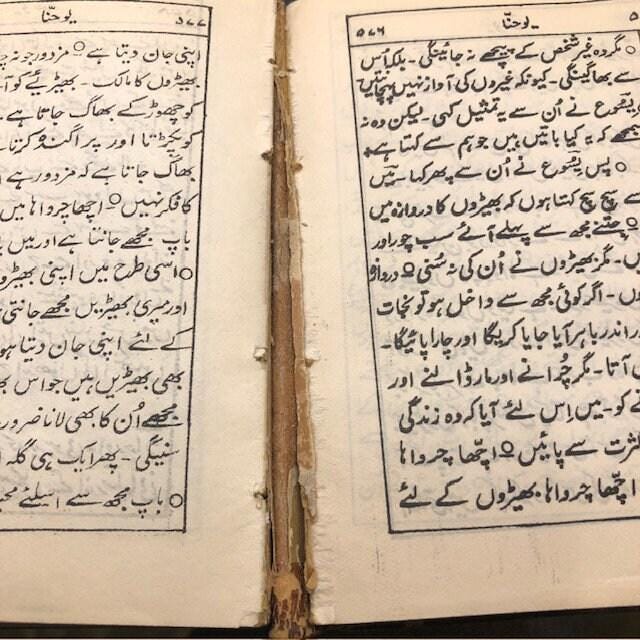 Bible in Urdu. Holy Bible, Our Lord and Ranji Jesus Christ, New Covenant, which was translated from Greek Language into Urdu Language, and now in 190 AD, it was Corrected and Hidden(?) for the Seventeenth Time. — photograph 6.