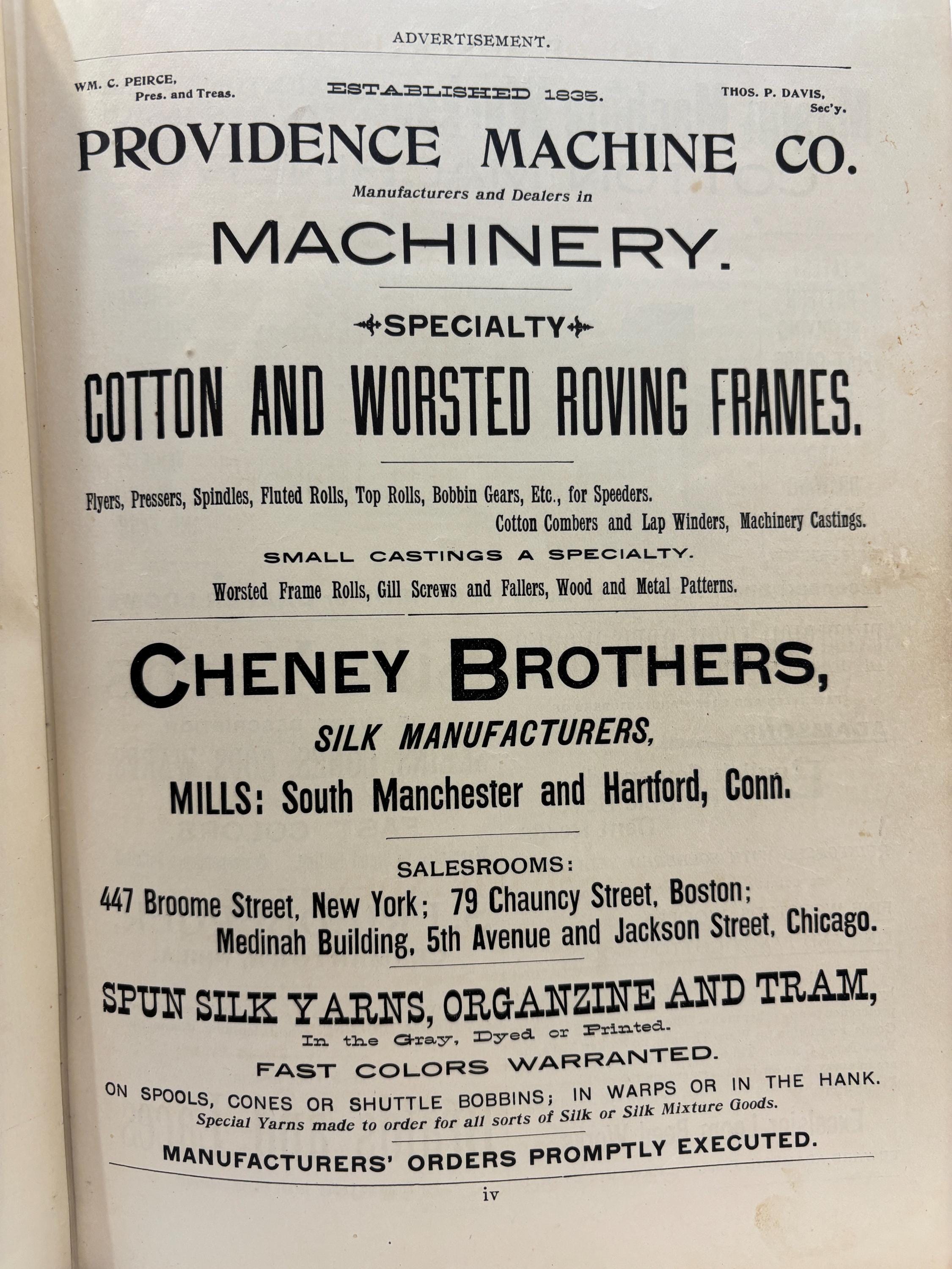 New and Revised Edition of Technology of Textile Design. A Practical Treatise on The Contruction and Application of Weaves for all Textile Fabrics and the Analysis of Cloth. Containing Also an Appendix Describing All The Latest Methods and Improvements in Designing and Manufacturing. For The Use of Students, Operatives, Overseers, Designers, Mill Managers, Commission Merchants and Manufacturers. With Over 1500 Illustrations. — photograph 8.