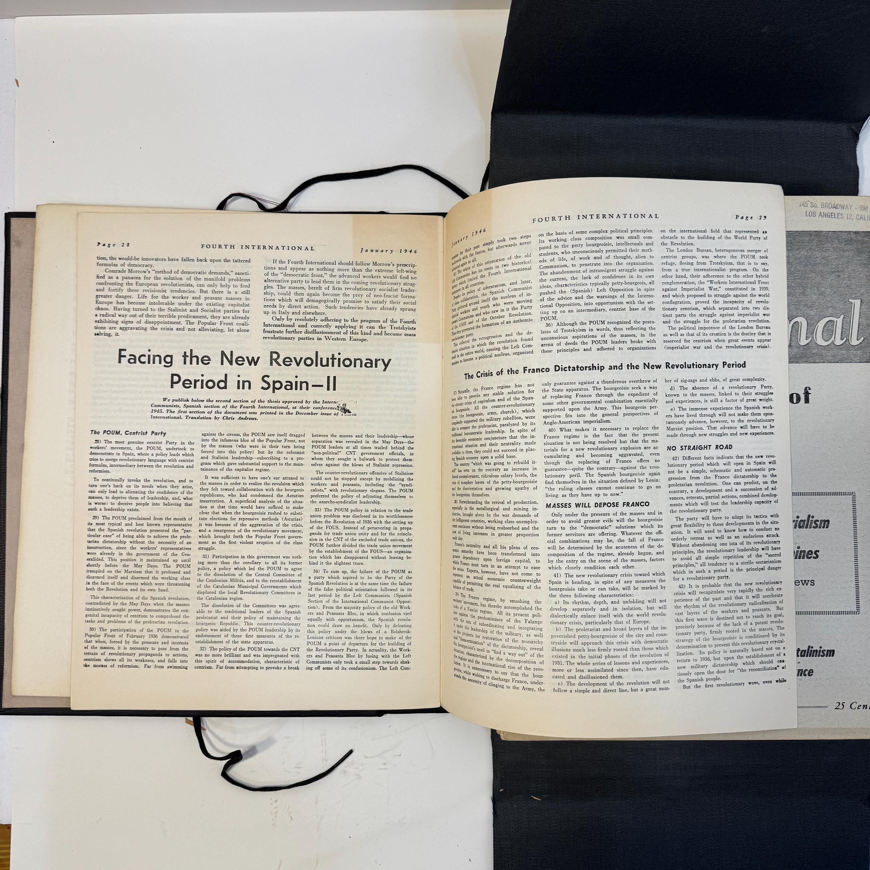 Fourth International, Vol.VII Jan - Dec (lacking Mar) 1946, Vol.VIII Jan - Dec 1947. 23 Issues. — photograph 7.