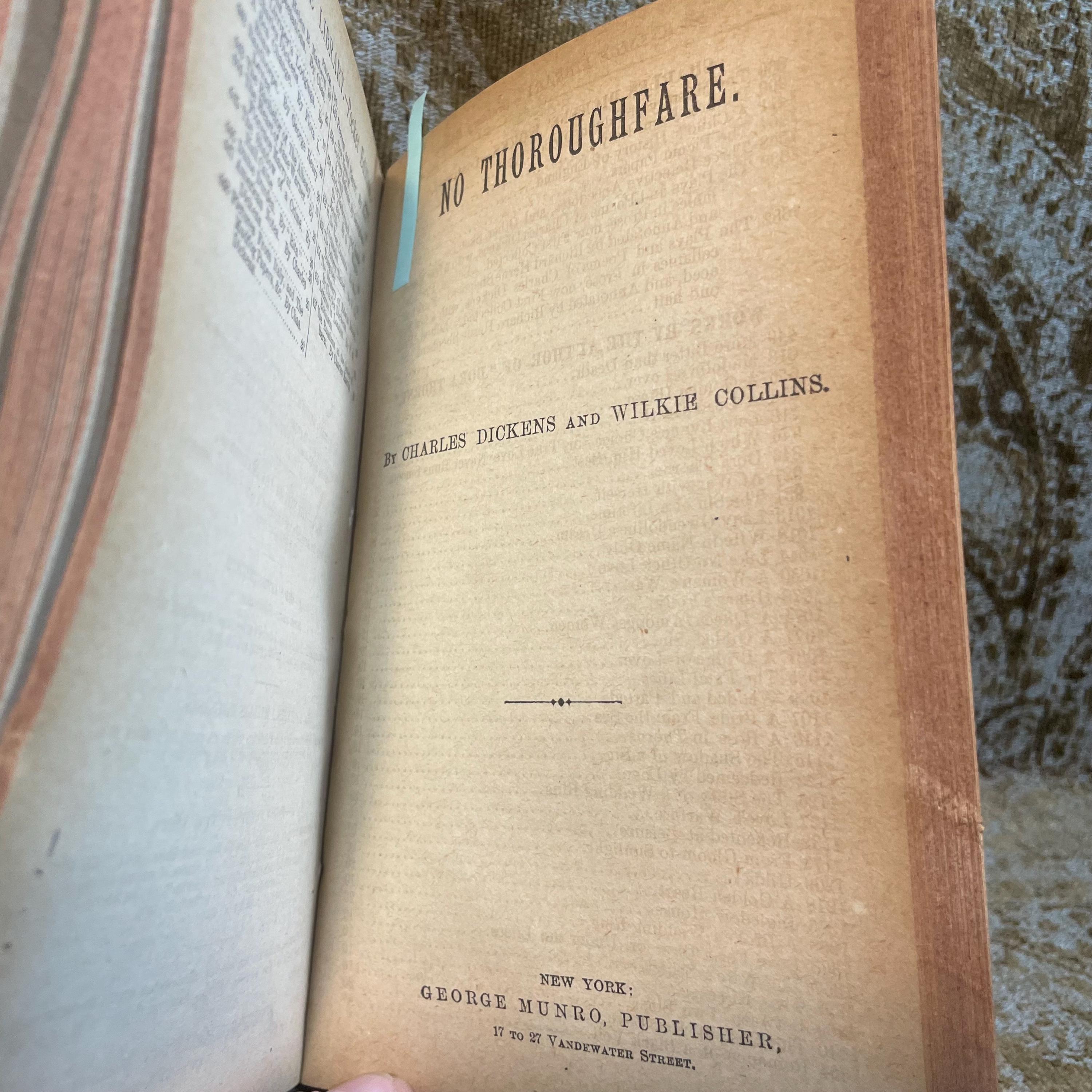 Three Volumes by Charles Dickens: A Child's History of England, The Mystery of Edwin Drood, No Thoroughfare (with Wilkie Collins) Seaside library (Pocket edition) — photograph 5.