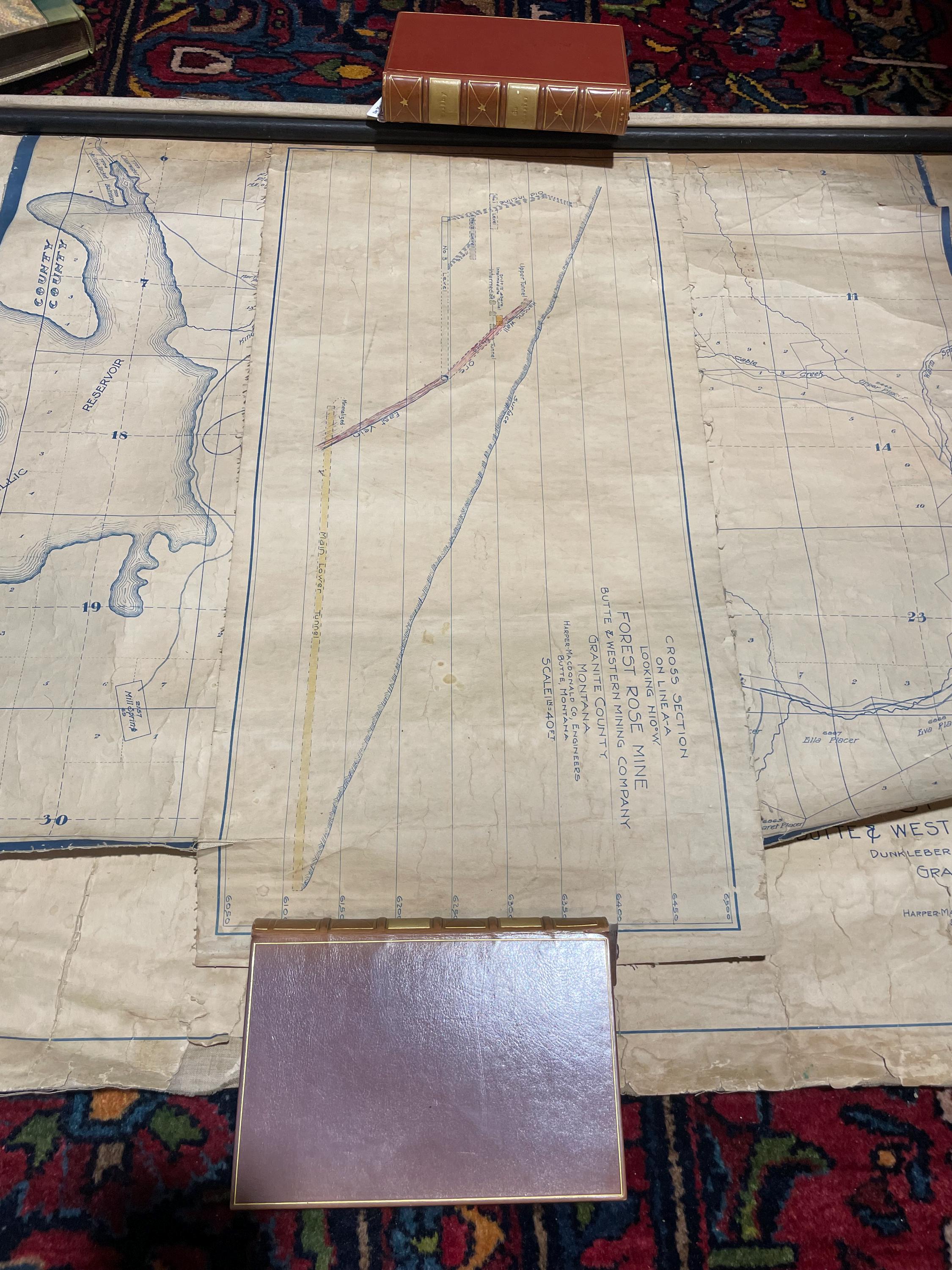 Three (3) Linen Backed Mining Maps from the Dunkleburg Mining District in Granite County, Montana — photograph 10.