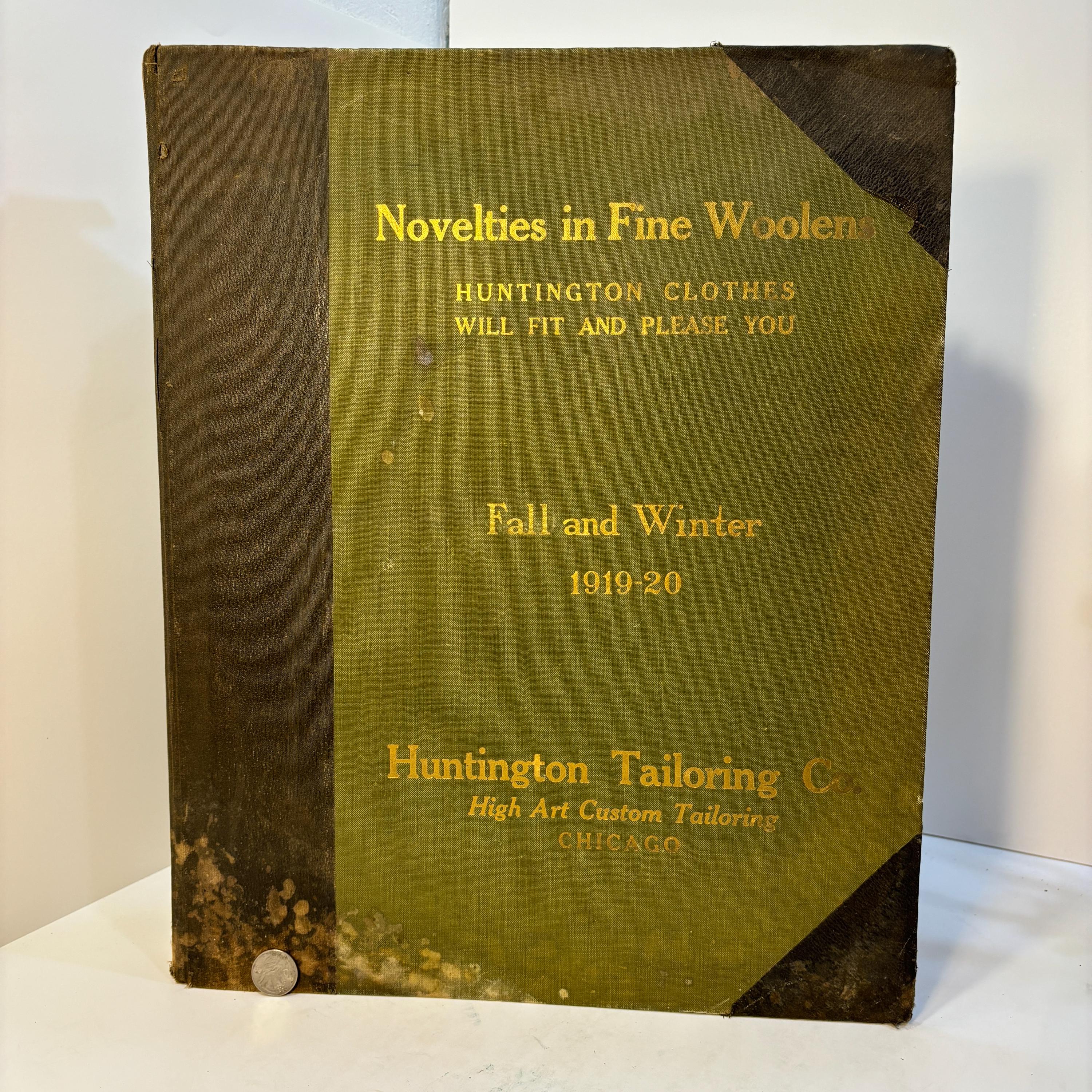 Novelties in Fine Woolens, Huntington Clothes will Fit and Please You. Fall and Winter 1919-1920. Huntington Tailoring Co. High Art Custom Tailoring, Chicago — photograph 2.