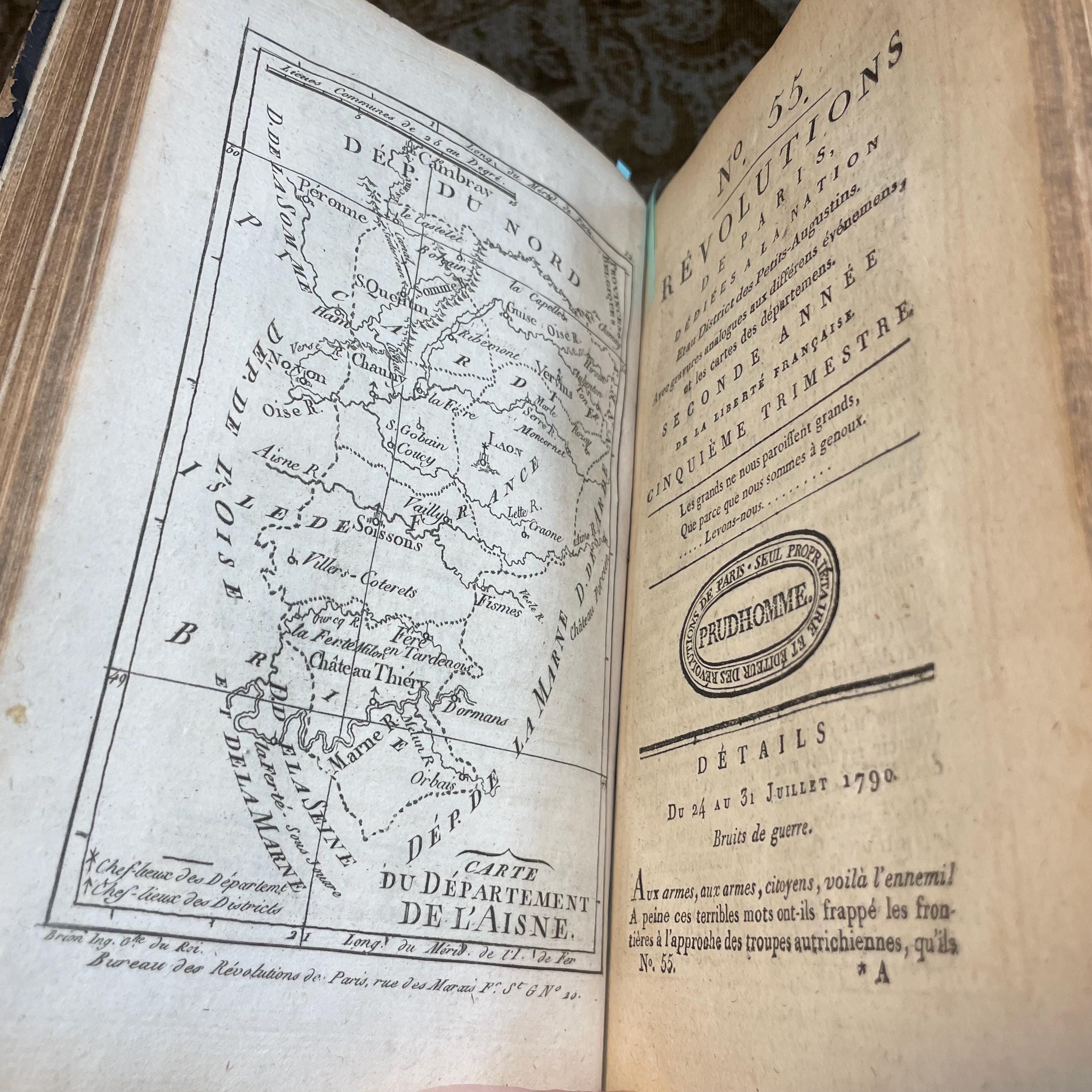 Journal des Révolutions de Paris, 10 issues #50-59, June-Aug 1790, with other parts — photograph 8.