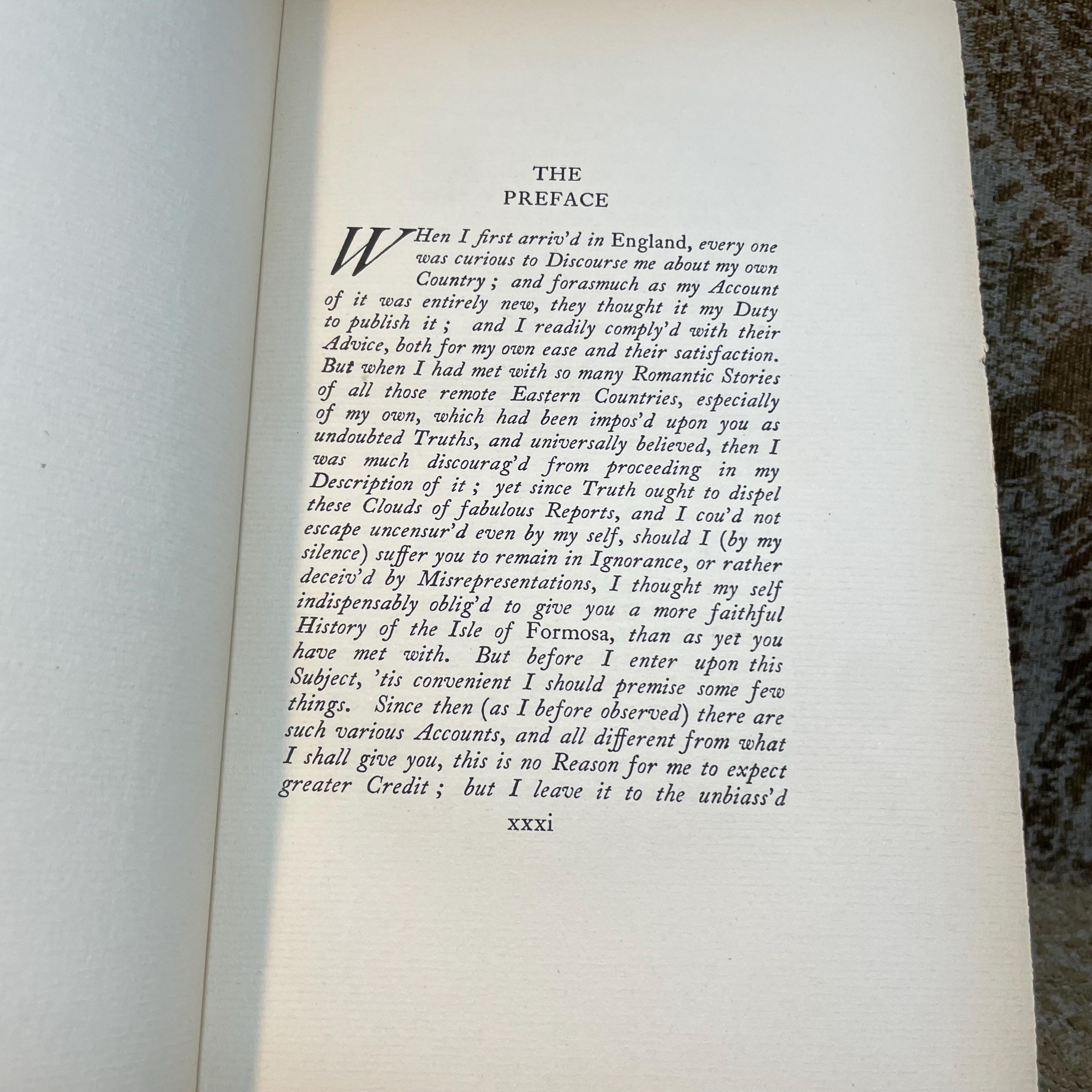 The Library of Imposters-Volume II. An Historical and Geographical Description of Formosa, an Island Subject to the Emperor of Japan Giving an Axccount of The Religion, Customs, Manners, &c. of the inhabitants. Together with a relation of what happen'd to the Author in his Travels; particularly his Conferences with the Jesuits, and others, in severl Parts of Europe. Also the History nd Reasons of his Conversion to Christianity, with his Objections against it (in defence of Paganism) and their answers. To which is Prefix'd a Preface in Vindication of himself from the Reflections of a Jesuit lately come from China, with an Account of what passed between them. Illustrated with 16 pp. Photogravures. Limited Edition of 750. — photograph 6.