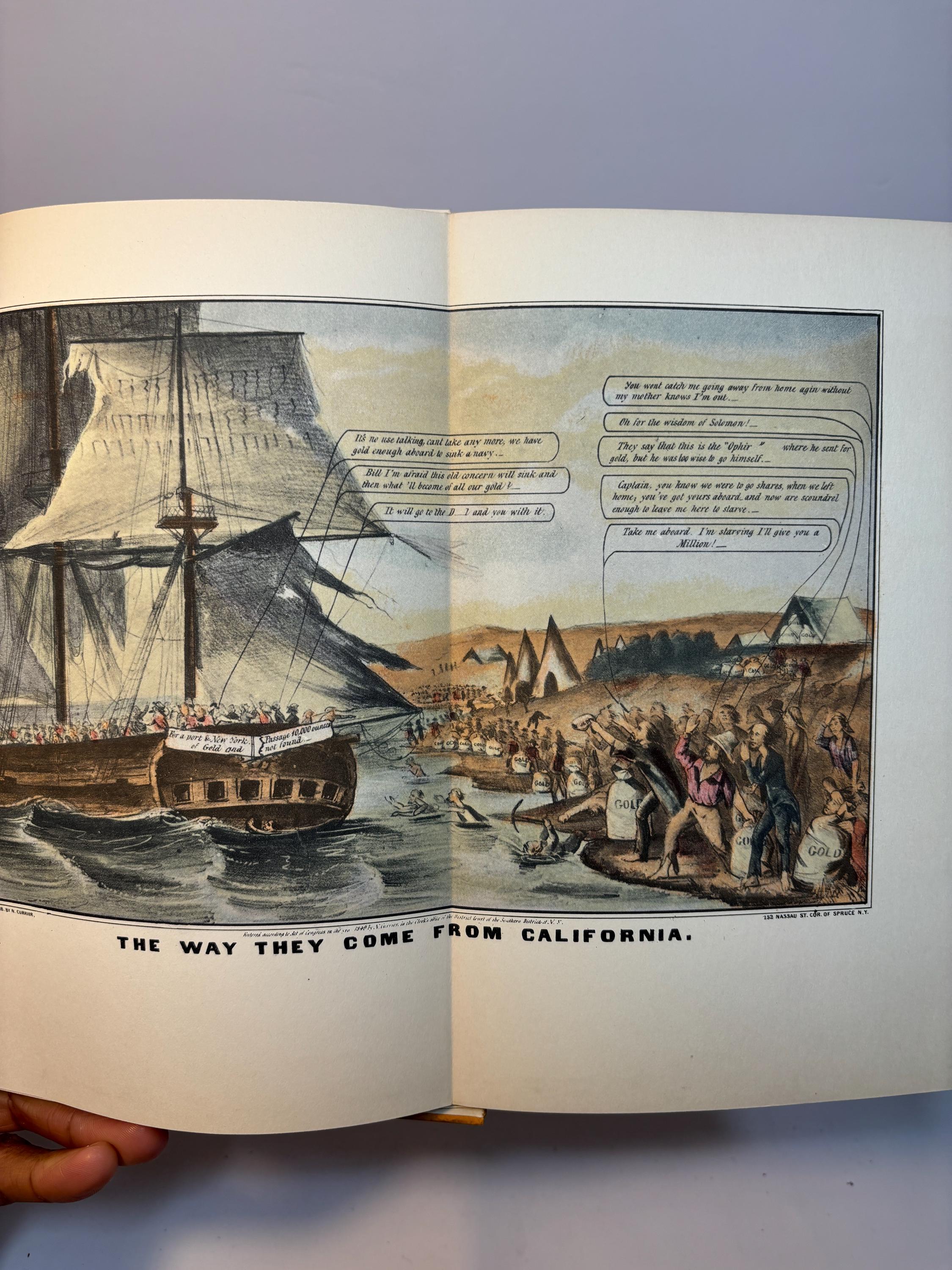 Aerial Navigation The Practicality of Traveling Pleassantly and Safely from New York to California in Three Days. Illustrated with three Colored Lithographs issued as burlesque in 1849 by N. Currier and A. Donnelly. LimiteEdition of 200 Copies. — photograph 10.