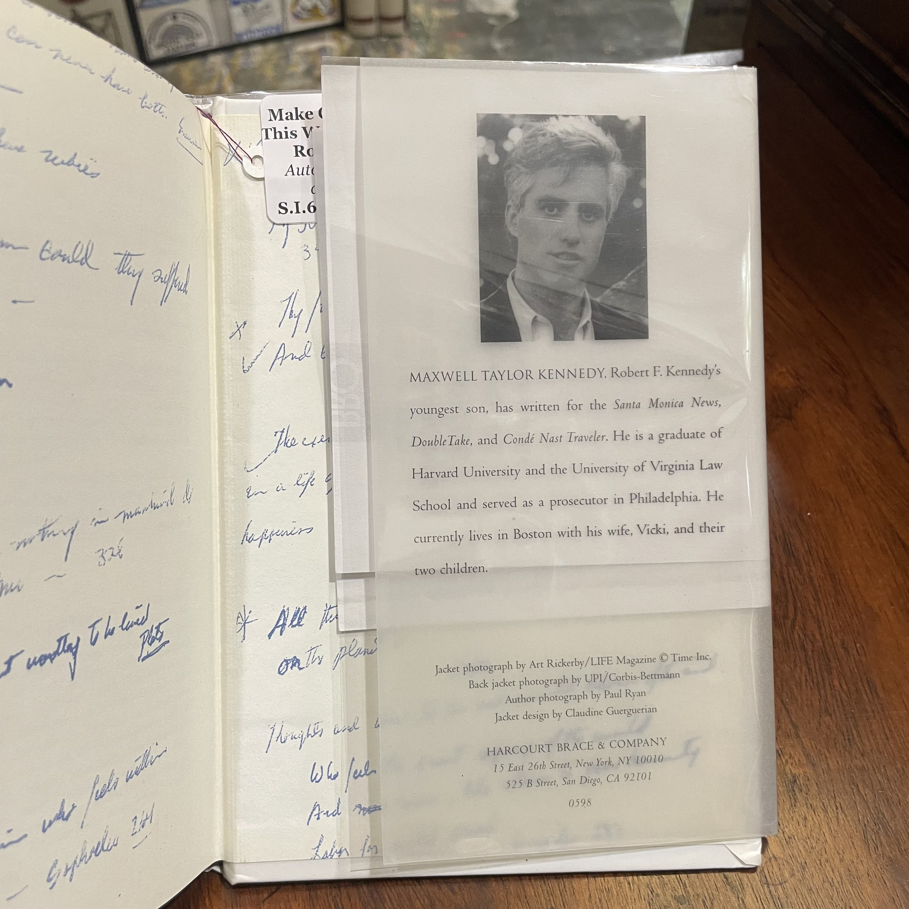 Make Gentle The Life of This World The Vision of Robert F Kennedy Autographed by Ted Kennedy and Maxwell Taylor Kennedy — photograph 10.