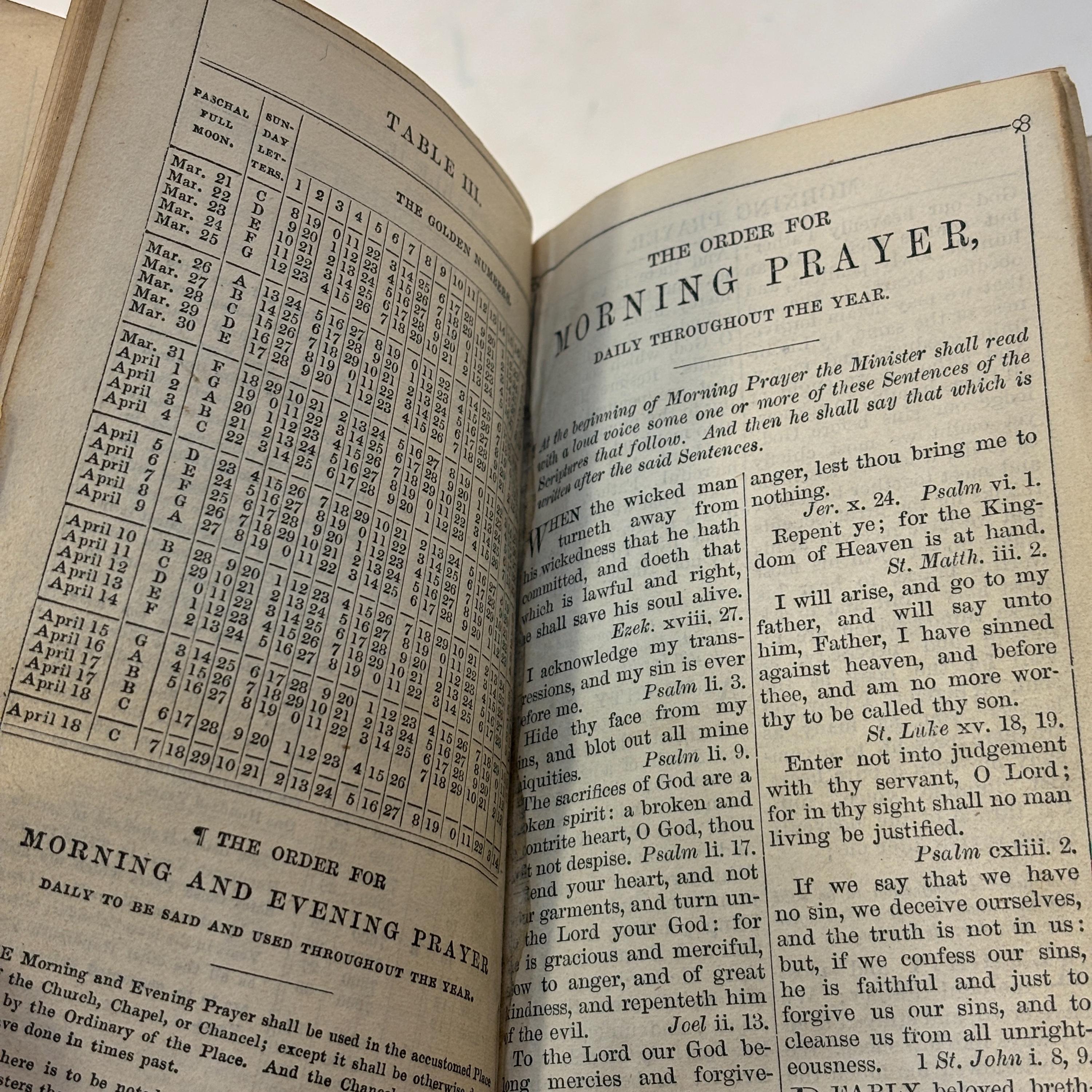 The Book of Common Prayer, And Administration of The Sacraments, and Other Rites and Ceremonies of The Church, According to The Use of The United Church of England and Ireland. Together With The Proper Lessons for Sundays and Other Holy-Days, and The New Version of The Psalms of David. — photograph 10.