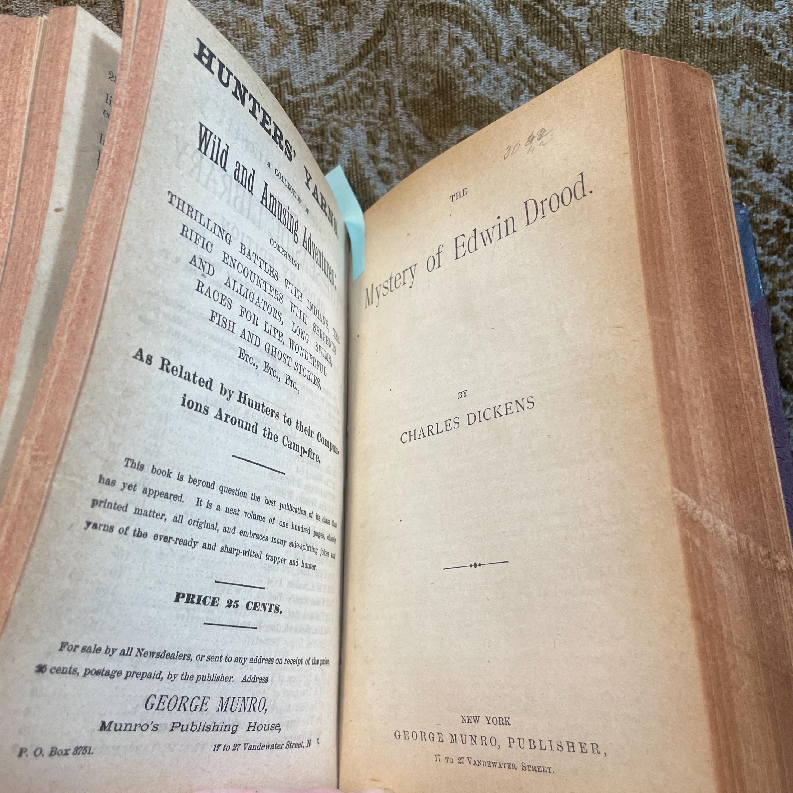 Three Volumes by Charles Dickens: A Child's History of England, The Mystery of Edwin Drood, No Thoroughfare (with Wilkie Collins) Seaside library (Pocket edition) — photograph 6.