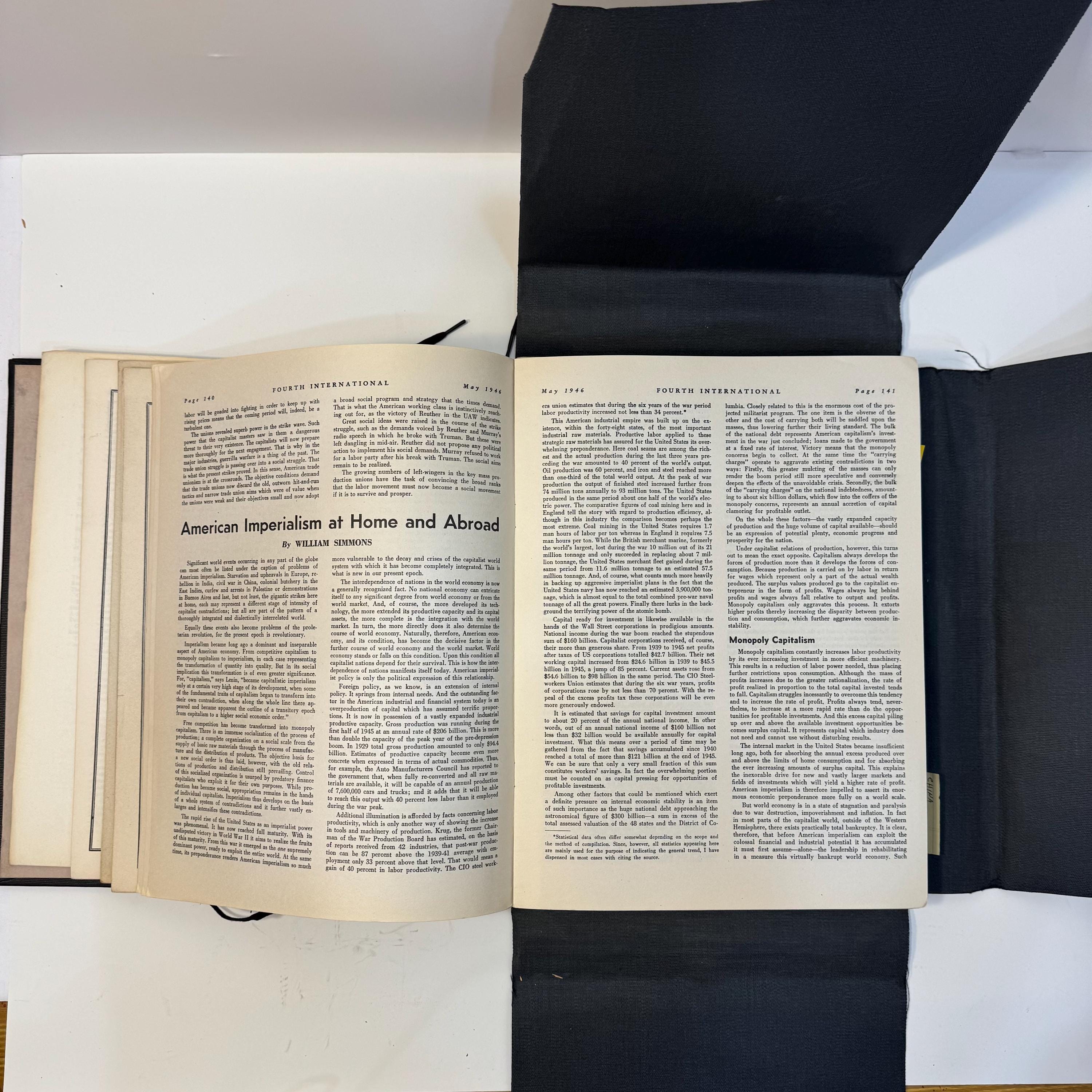 Fourth International, Vol.VII Jan - Dec (lacking Mar) 1946, Vol.VIII Jan - Dec 1947. 23 Issues. — photograph 9.