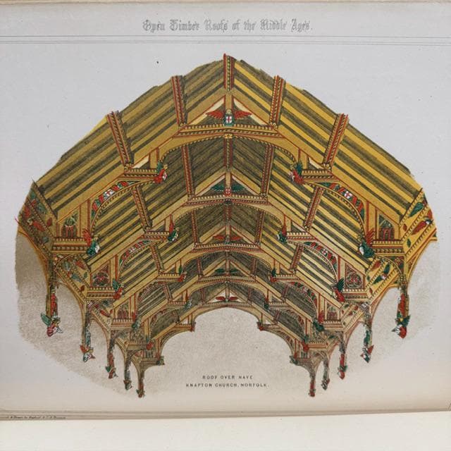 The Open Timber Roofs of The Middle Ages. Illustrated by Perspective and Working Drawings of Some of The Best Varieties of Church Roofs; With Descriptive Letter-Press. — photograph 2.