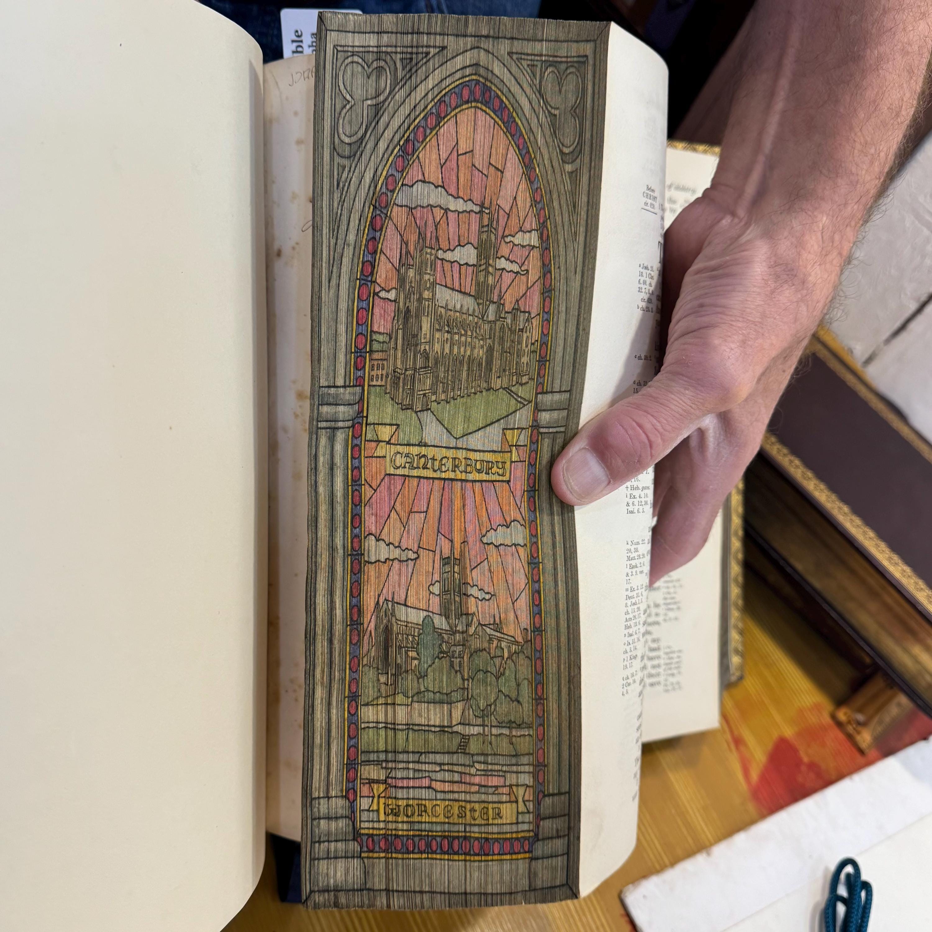 The Holy Bible, Old & New Testaments, King James Version, c. 1845, Four Cathedral Fore-Edge Paintings — photograph 8.