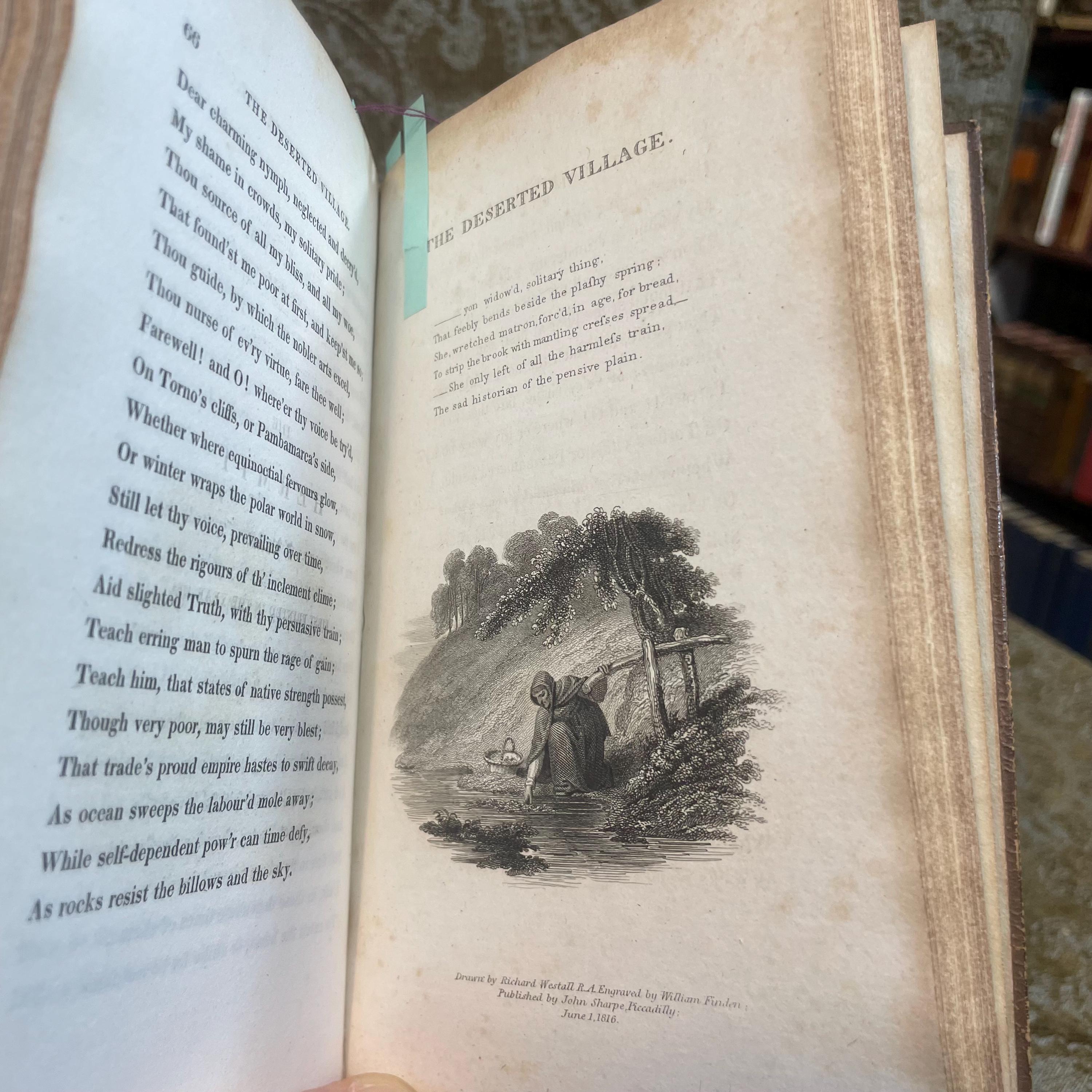 The Poems of Oliver Goldsmith Embellished with Engravings from The Designs of Richard Westall, R.A. The Traveller, The Deserted Village, and Other Poems… — photograph 9.