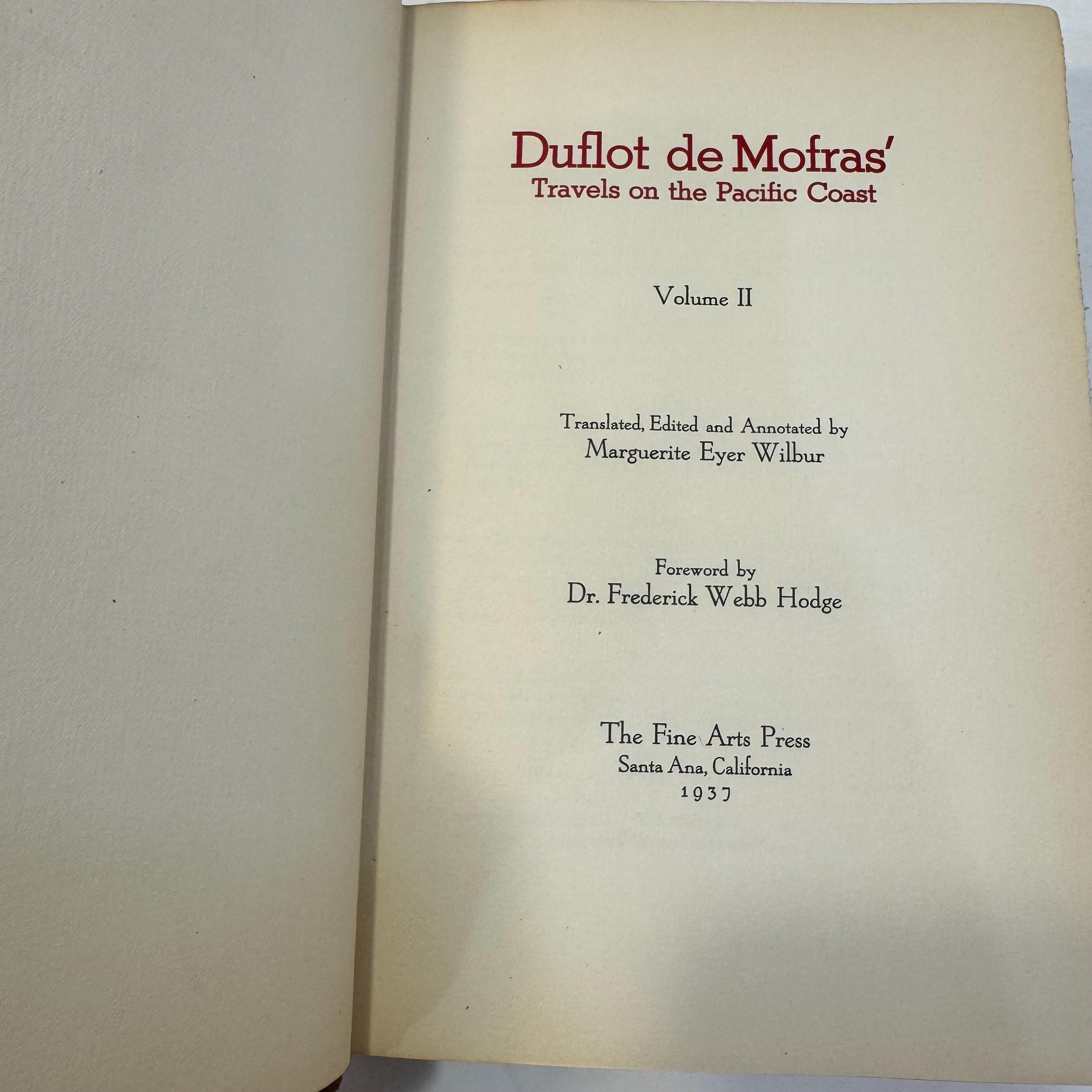 Duflot de Mofras' Travels on The Pacific Coast by Marguerite Eyer Wilbur, 1937 | Translated Edition — photograph 6.