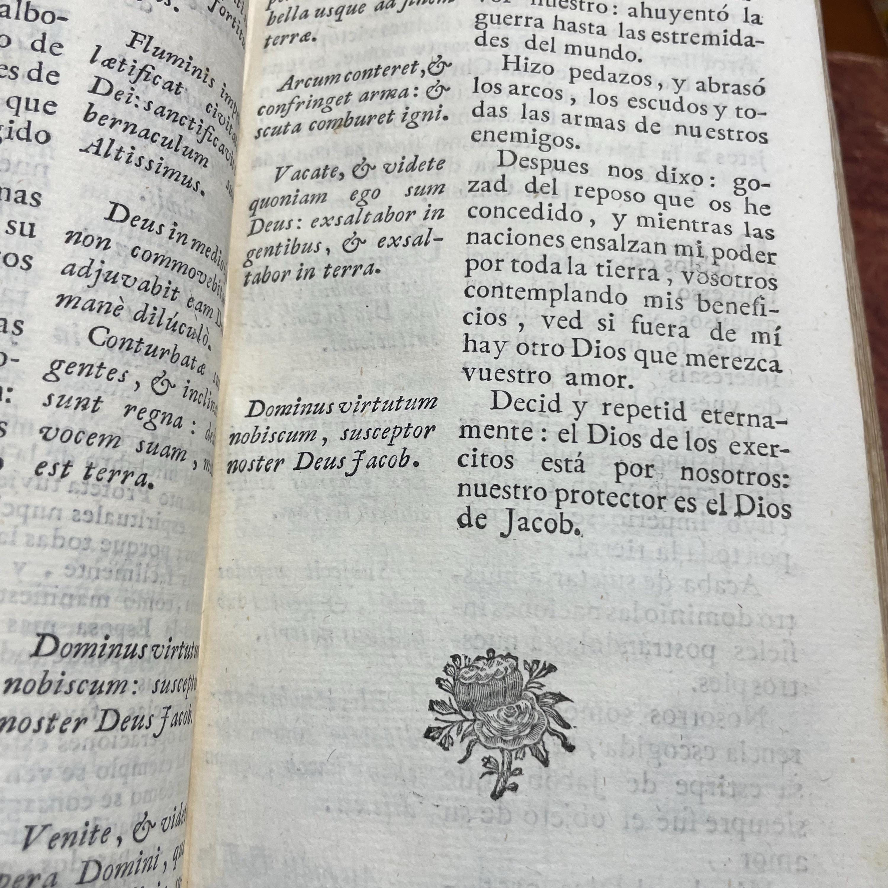 Los Salmos De David Y Canticos Sagrados, Interpretados En Sentido Propio y Literal En Una Brevisima Parafrasis. A cada Salmo se Le Pone Su Argumento: Y Los Versiculos Se Enlazan Con Transiciones Tan Naturales, Que Todo El Salmo Forma Una Oracion Seguida, Utilisima Para Todos Los Fieles, En Especial Los Que Rezan El Oficio Divino. Escritos En Frances Por El P. Lallemant: Traducidos Muchas Veces Al Italiano, Y Nuevamente Al Castellano... Segunda Edicion Corregida, En Que Se Anaden El Simbolo De S. Anatasio, El Te Deum Y Varias Notas. Translated from Spanish: The Psalms of David and Sacred Songs, Interpreted in Their Proper and Literal Sense in a Very Brief Paraphrase. Each Psalm is Provided with Its Argument: And the Verses are Linked with Such Natural Transitions, That the Entire Psalm Forms a Continuous Prayer, Extremely Useful for All the Faithful, Especially Those Who Pray the Divine Office. Written in French by P. Lallemant: Translated Many Times into Italian, and Newly into Spanish... Second Corrected Edition, in Which Are Added the Creed of St. Athanasius, the Te Deum, and Various Notes. — photograph 10.