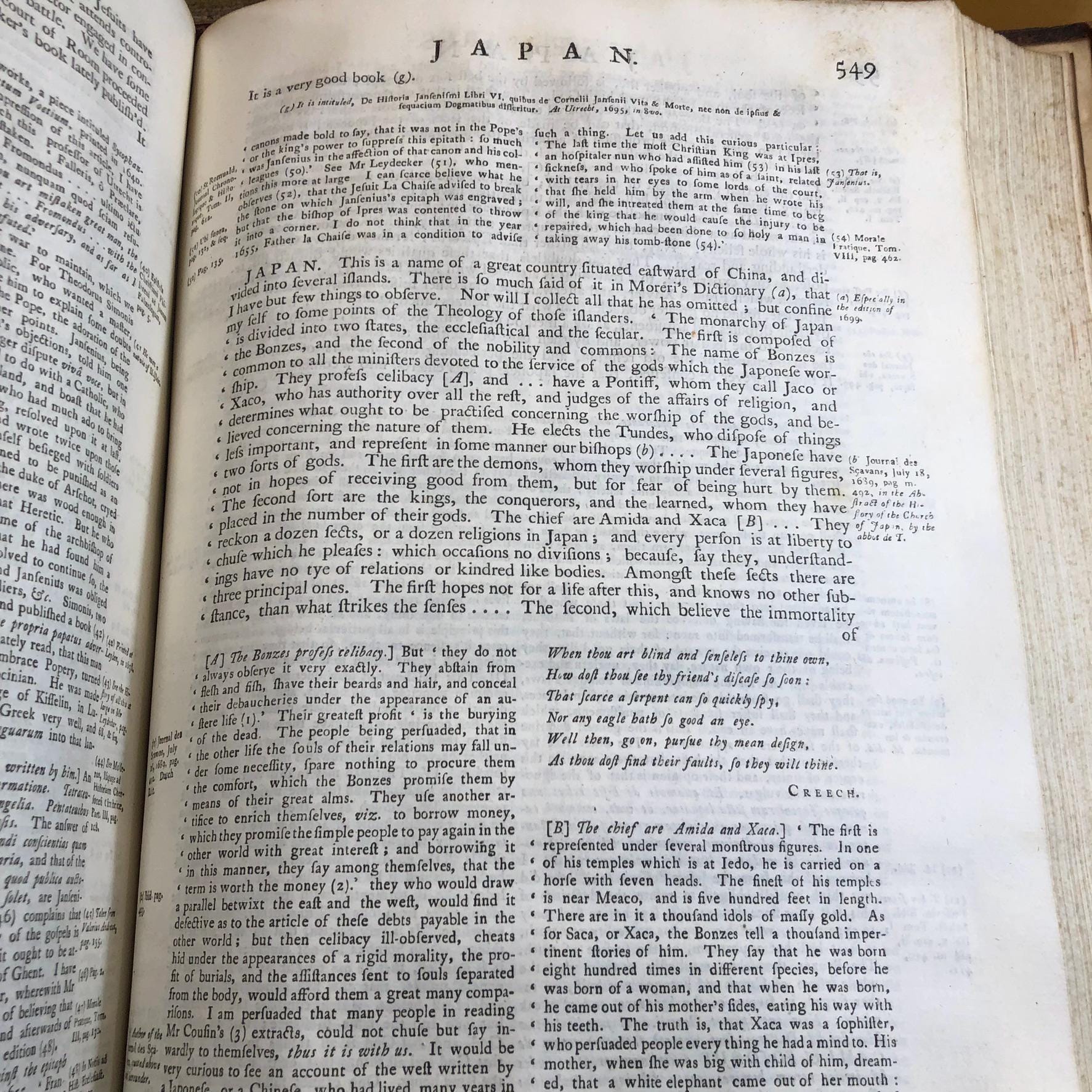 The Dictionary, Historical and Critical of Mr. Peter Bayle. The Second Edition, Carefully Collated, With the Several Editions of the Original; in Which Many Passages are Restored, and the Whole Greatly Augmented, Particularly with a Translation of the Quotations from eminent Writers in Various Languages. To which is Prefixed the Life of the Author, Revised, Corrected and Enlarged, by Mr. Des Maizeaux, Fellow of the Royal Society — photograph 8.