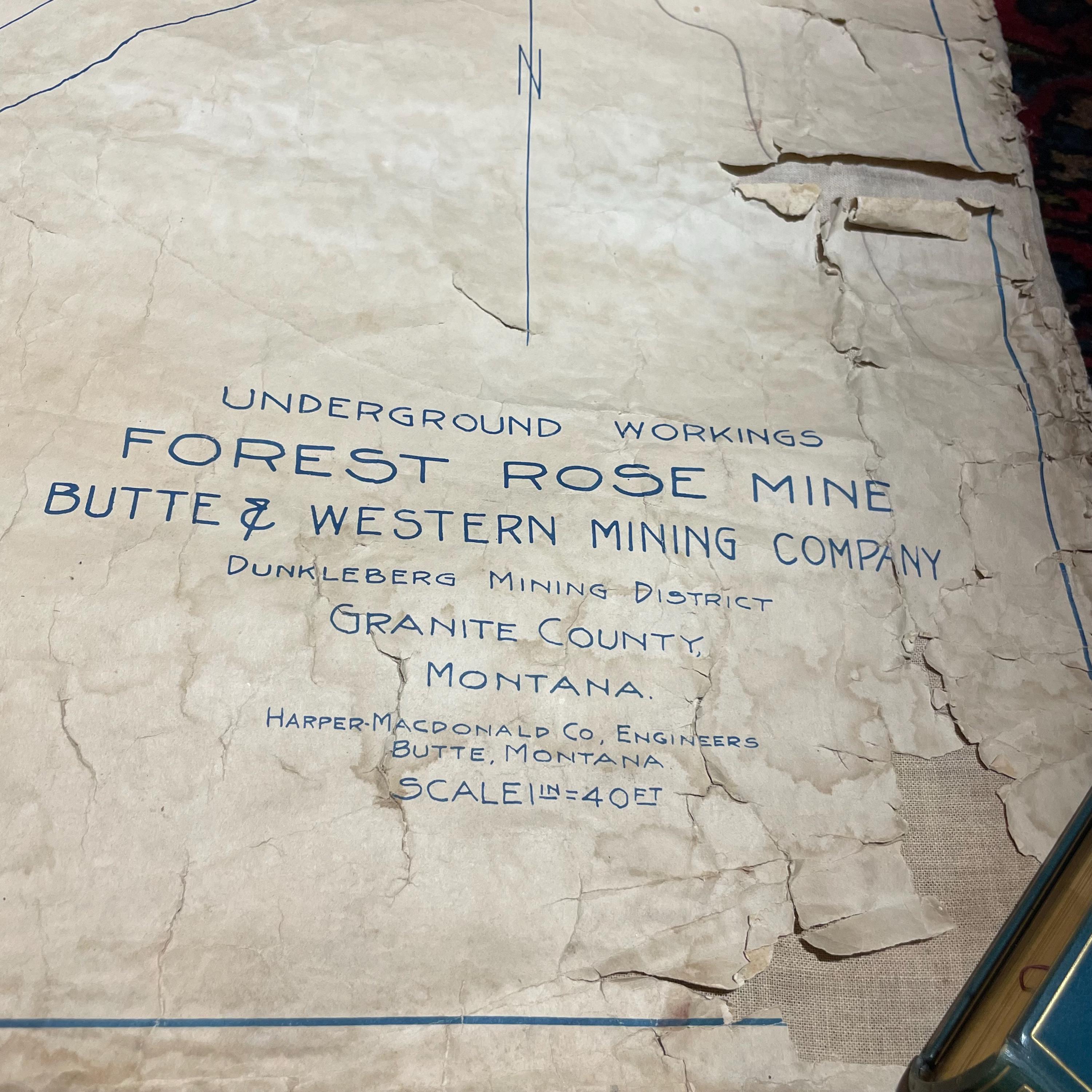 Three (3) Linen Backed Mining Maps from the Dunkleburg Mining District in Granite County, Montana — photograph 4.