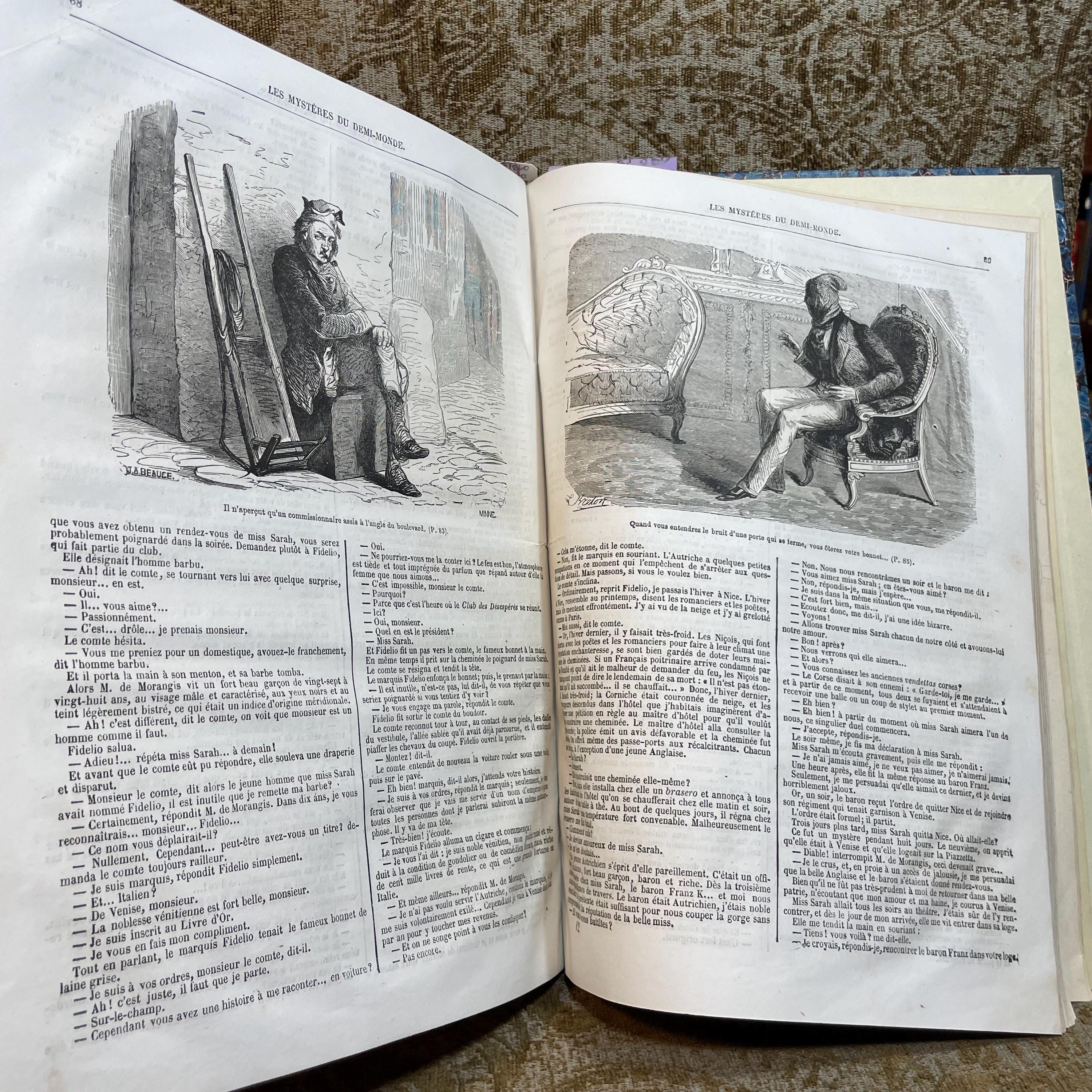 LES MYSTERES DU DEMI MONDE: L AGENCE MATRIMONIALE. & LES HOMMES DE CHEVAL. … 155 pages. ((THE MYSTERIES OF THE HALF WORLD: THE MATRIMONIAL AGENCY. & THE HORSE MEN. … 155 pages.)) — photograph 4.