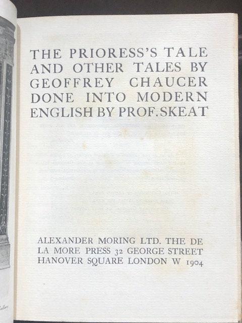 The Prioress's Tale and Other Tales by Geoffrey Chaucer Done Into Modern English by Prof. Skeat — photograph 3.