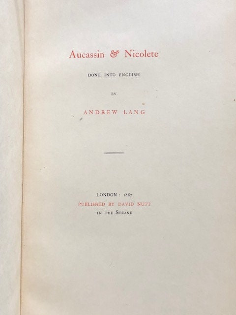 Aucassin and Nicolete — photograph 5.