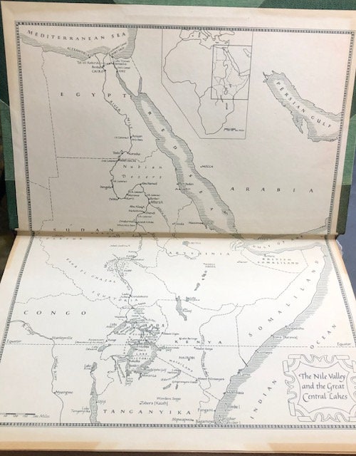 Africa The White Nile Autographed Association Copy to Jane and Charlie Englehart Tipped in letter with author's autograph 1960 — photograph 10.