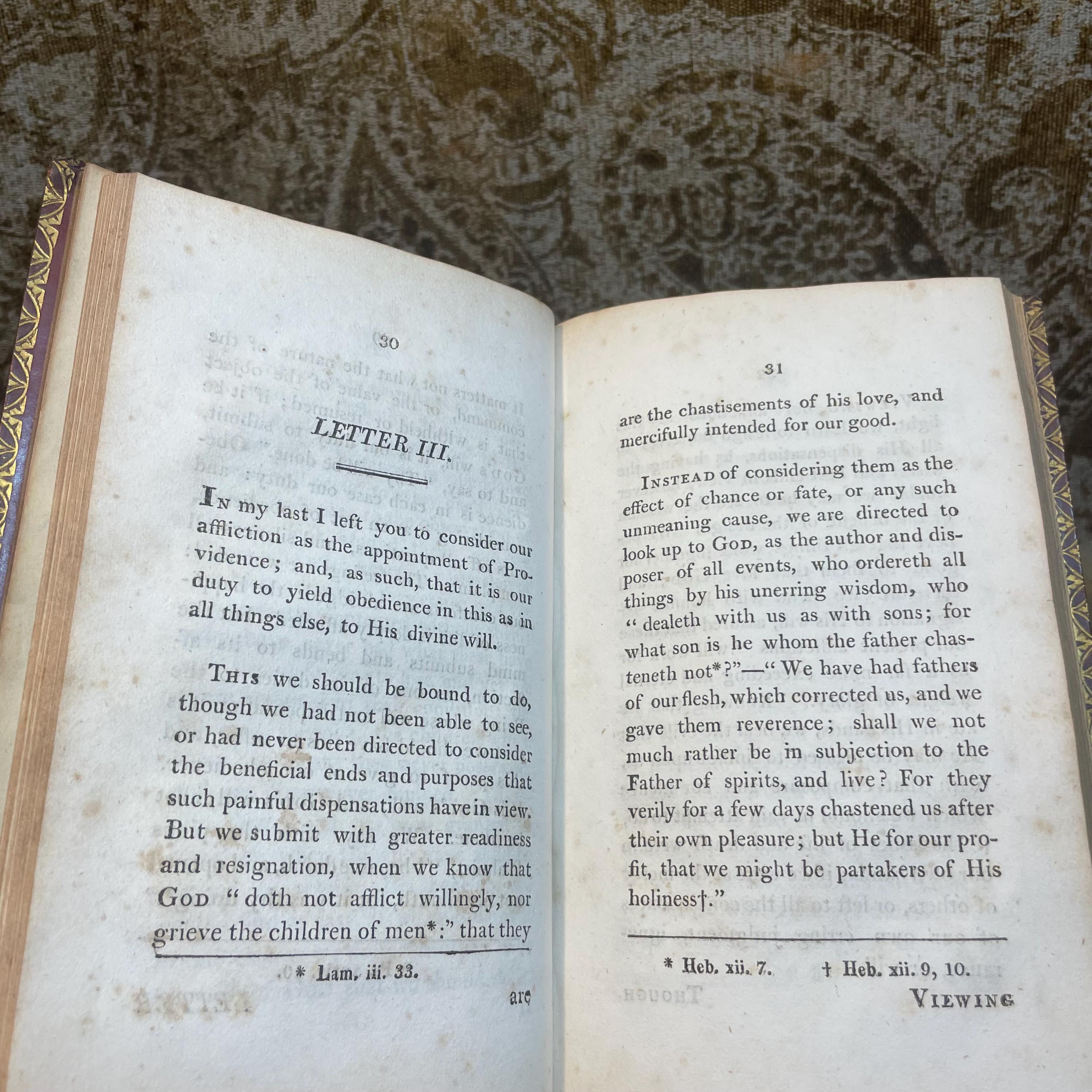 Letters of Consolation and Advice, From a Father to His Daughter, on The Death of Her Sister. Fifth Edition, with an Explanatory Preface by His Son. — photograph 10.