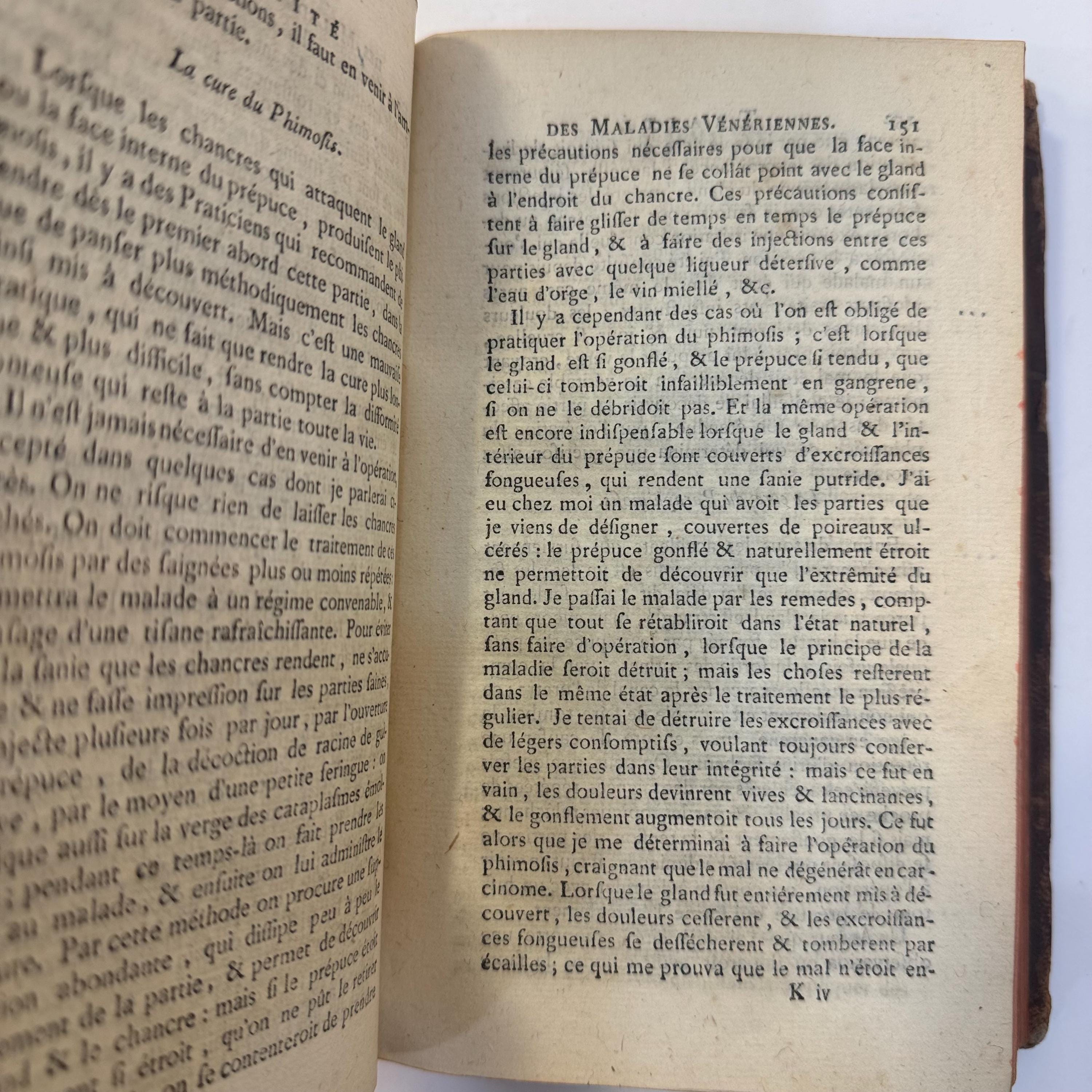 Traité Des Maladies Vénériennes,Par M. Fabre, Professeur des Écoles de Chirurgie, ancien Prévôt, Commissaire pour les Extraits de l'Académie, &c. Quatrième Édition, Revue, corrigée & augmentée par l'Auteur : On y a joint une Table analytique des Matières, contenant le précis de chaque Chapitre. Translated: Treatise On Venereal Diseases, By Mr. Fabre, Professor of the Schools of Surgery, former Provost, Commissioner for the Abstracts of the Academy, etc. Fourth Edition, Revised, corrected, and enlarged by the Author: To this has been added an analytical Table of Contents, containing a summary of each Chapter. French Language. — photograph 5.