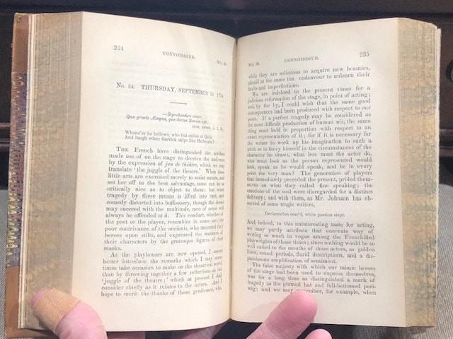 The British Essayists: with Prefaces, Historical and Biographical. Vol's. XXV, XXVI; Connoisseur 1-66, 67-140. — photograph 6.