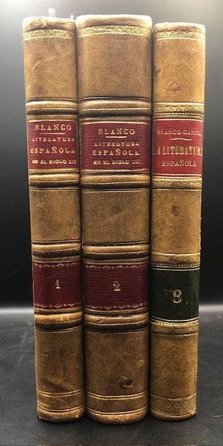 Literatura Espanol en el siglo XIX por el P. Francisco Blanco Garcia agustino
GOOGLE TRANSLATION: Spanish Literature in the 19th century by Father Francisco Blanco Garcia Agustino
PUBLICATION DATES: 1891, 1894 — photograph 3.