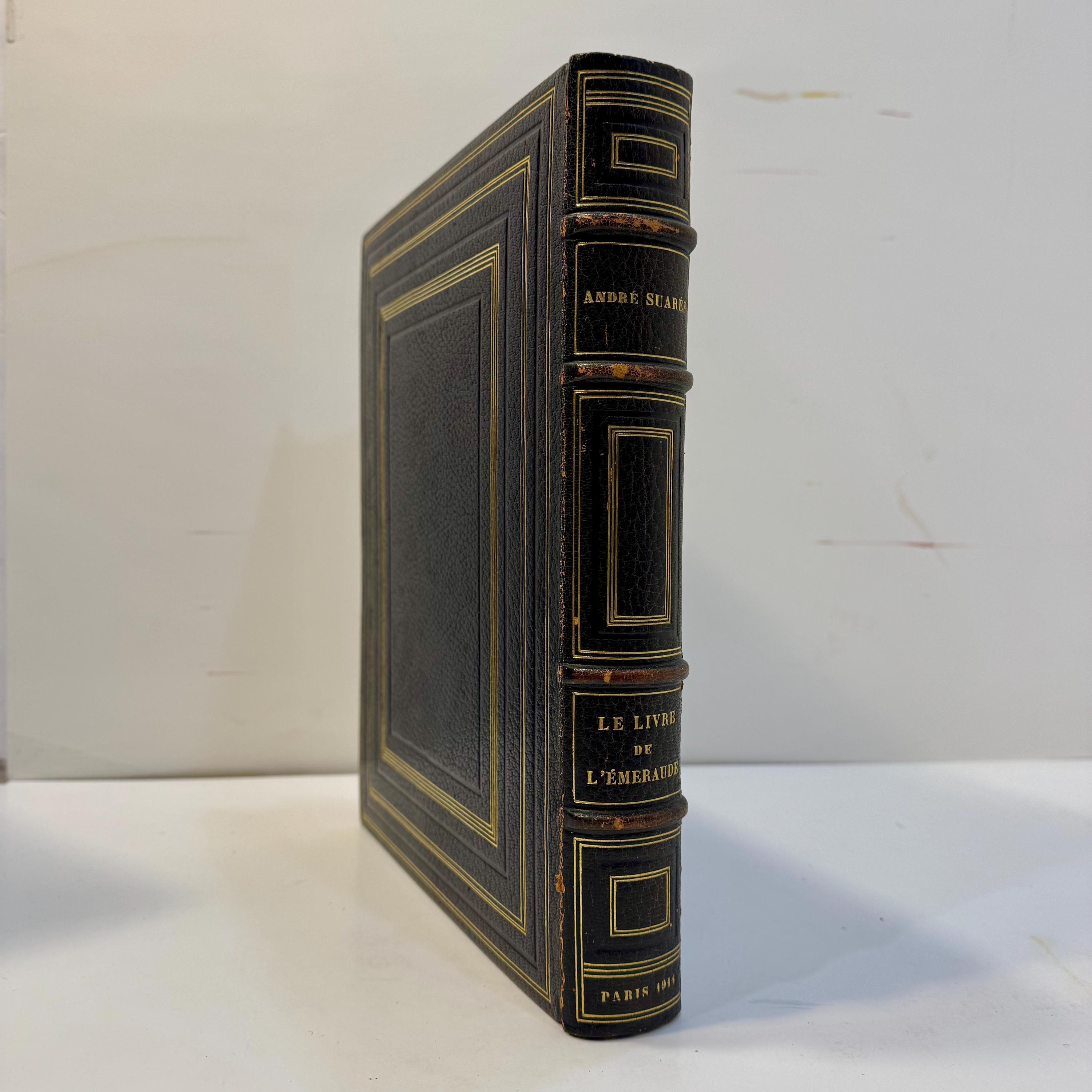 Le Livre de l’Émeraude: En Bretagne. Compositions de MM. C. Cottet, A. Dauchez, L. Simon, gravées à l’eau-forte par MM. Cottet et Dauchez. Translated: The Book of the Emerald: In Brittany. Compositions by C. Cottet, A. Dauchez, and L. Simon, etched by Cottet and Dauchez. Limited Edition #144/150 — photograph 5.