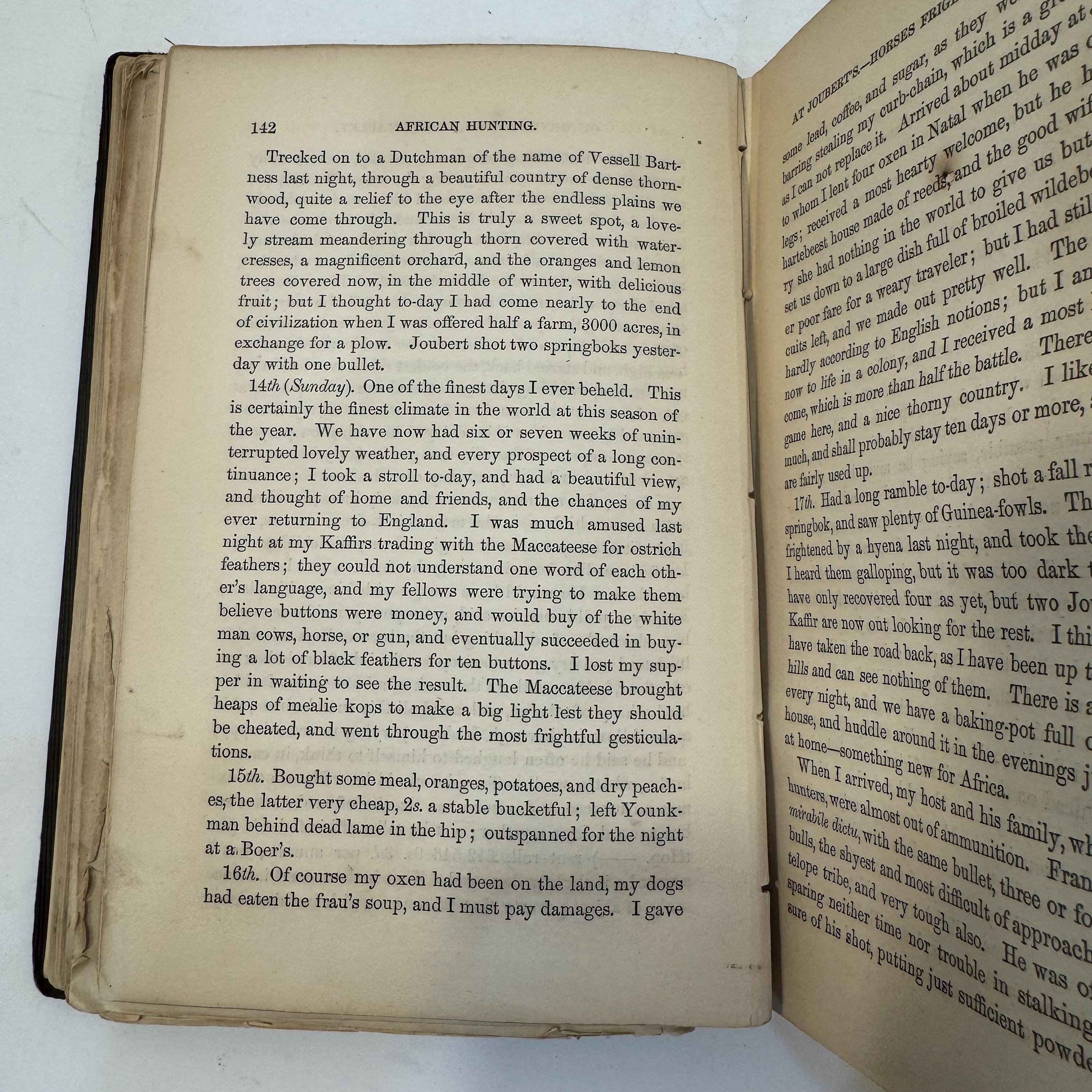African Hunting From Natal to the Zambesi, Including Lake Ngami, The Kalahari Desert, Etc. From 1852 to 1860. With Illustrations by James Wolf and J.B. Zwecker. As-Is. — photograph 9.