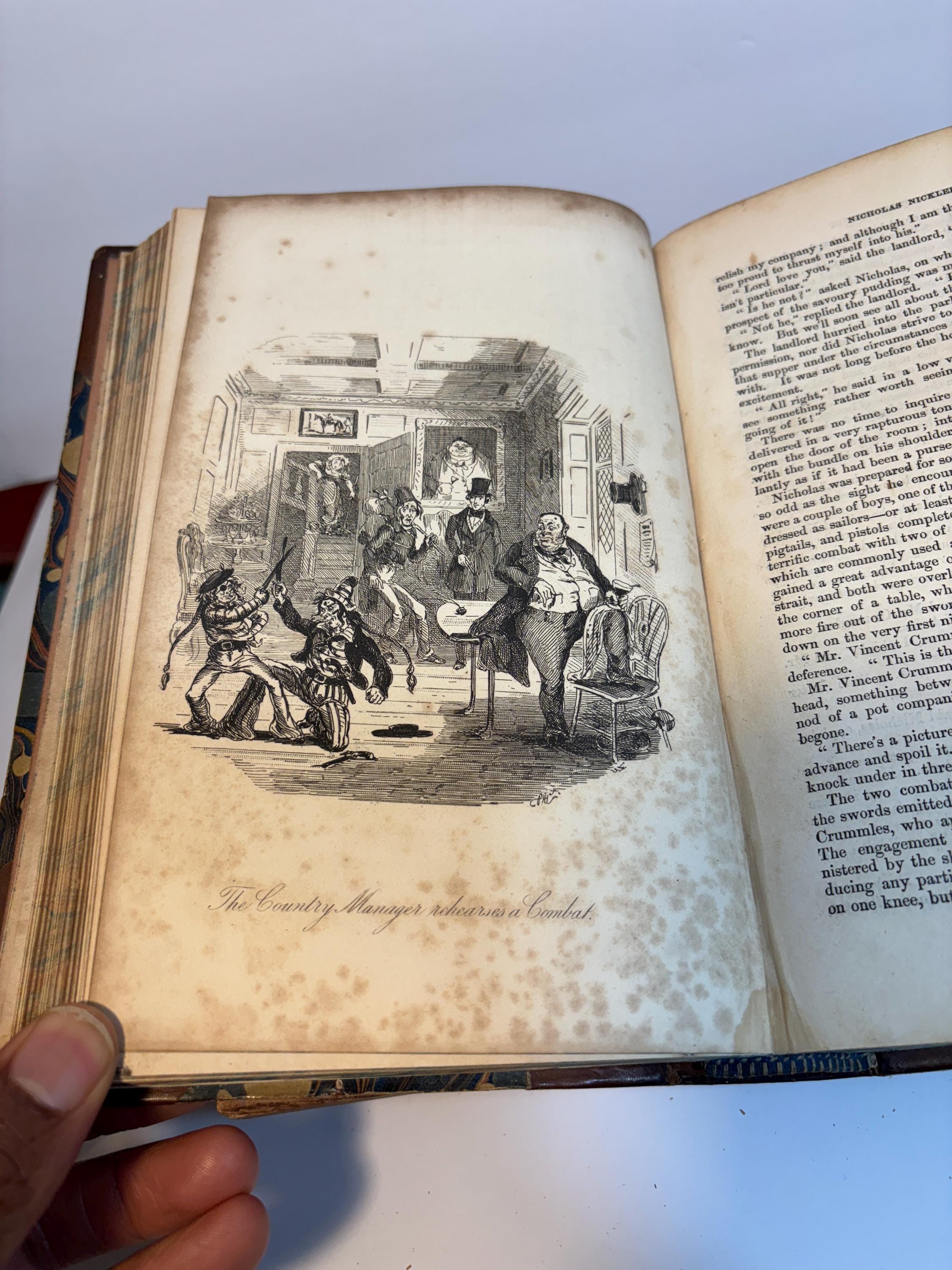The Life and Adventures of Nicholas Nickleby. With Illustrations by Phiz. First Edition, Mixed State. — photograph 6.