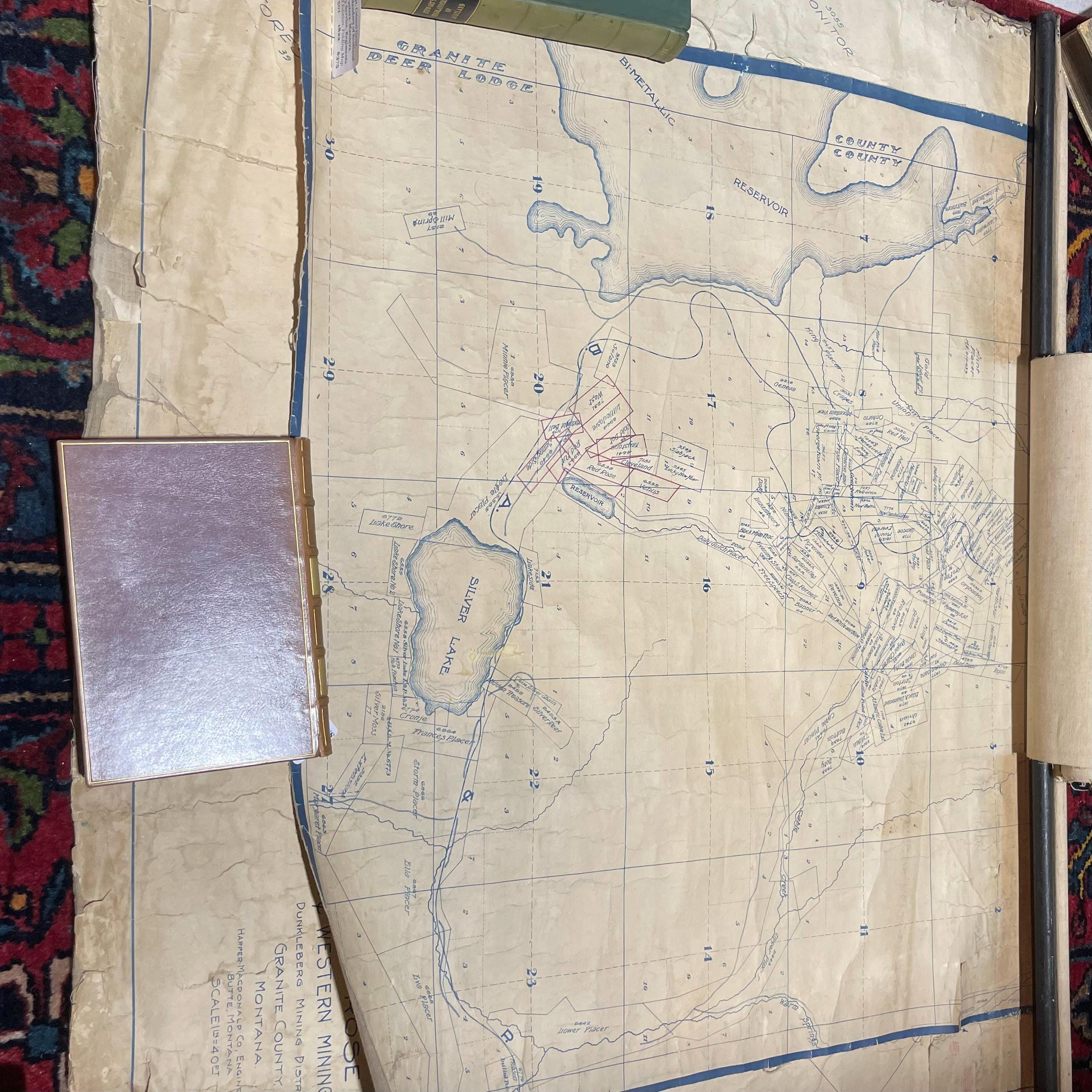 Three (3) Linen Backed Mining Maps from the Dunkleburg Mining District in Granite County, Montana — photograph 5.