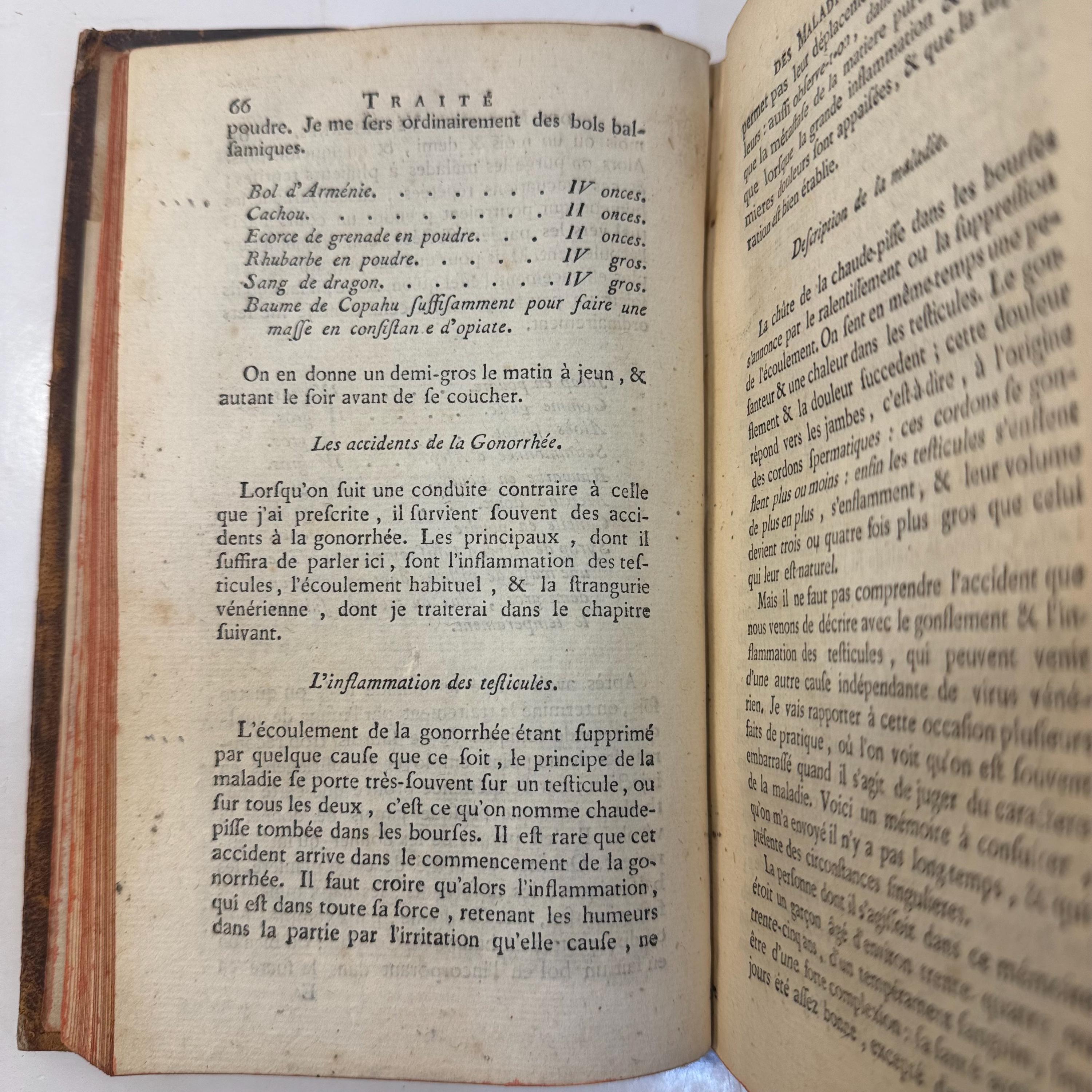Traité Des Maladies Vénériennes,Par M. Fabre, Professeur des Écoles de Chirurgie, ancien Prévôt, Commissaire pour les Extraits de l'Académie, &c. Quatrième Édition, Revue, corrigée & augmentée par l'Auteur : On y a joint une Table analytique des Matières, contenant le précis de chaque Chapitre. Translated: Treatise On Venereal Diseases, By Mr. Fabre, Professor of the Schools of Surgery, former Provost, Commissioner for the Abstracts of the Academy, etc. Fourth Edition, Revised, corrected, and enlarged by the Author: To this has been added an analytical Table of Contents, containing a summary of each Chapter. French Language. — photograph 6.