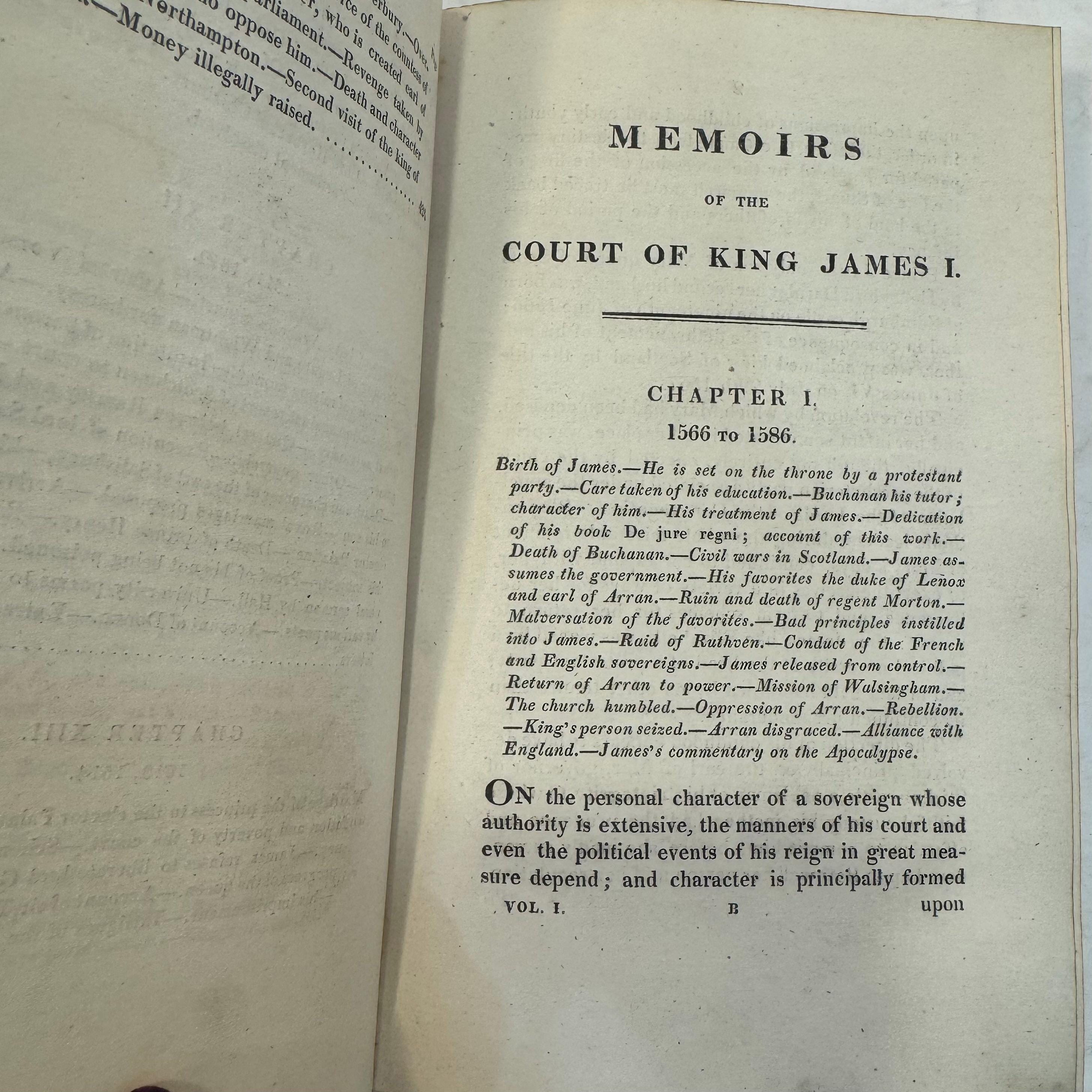 Memoirs of the Court of King James the First. … In two volumes — photograph 5.