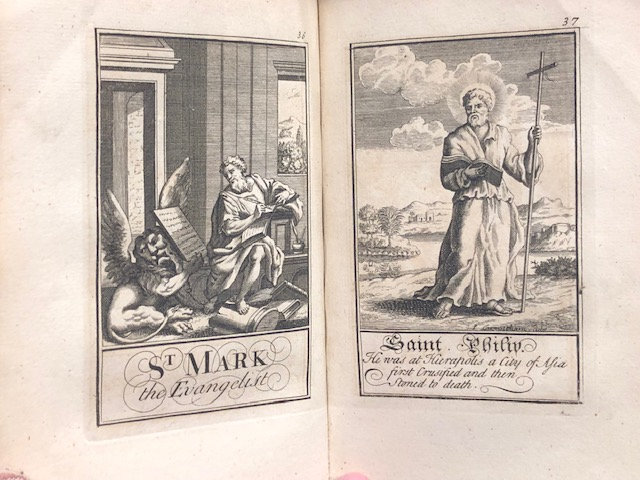 1762 50+ engravings, The Book of Common Prayer, Sterling(?) corners and medallion to ornate gilt covers, Gorgeous binding, very ornate. — photograph 9.