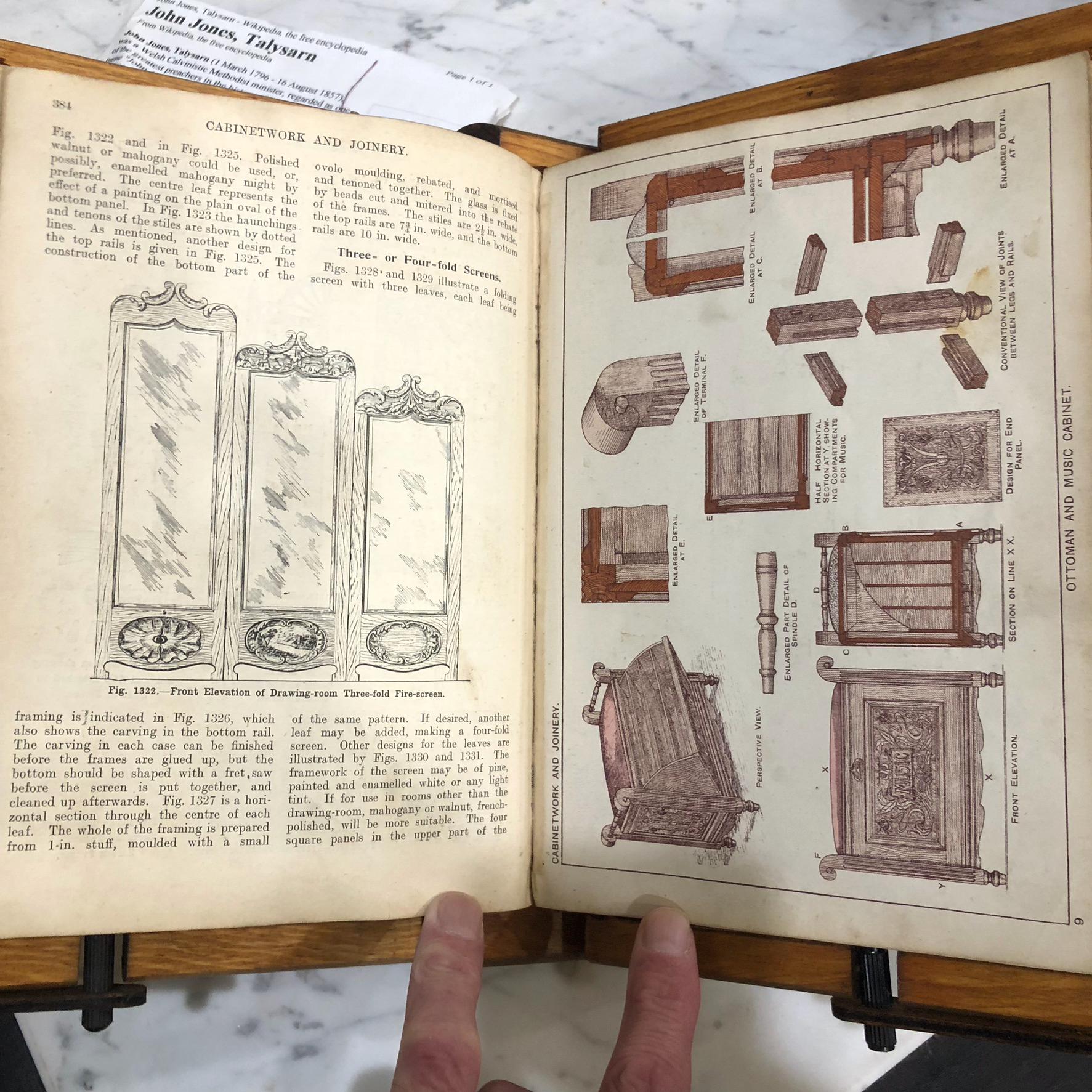 Cabinetwork and Joinery: Comprising Designs and Details of Construction With 2, 021 Working Drawings and Twelve Coloured Plates — photograph 9.
