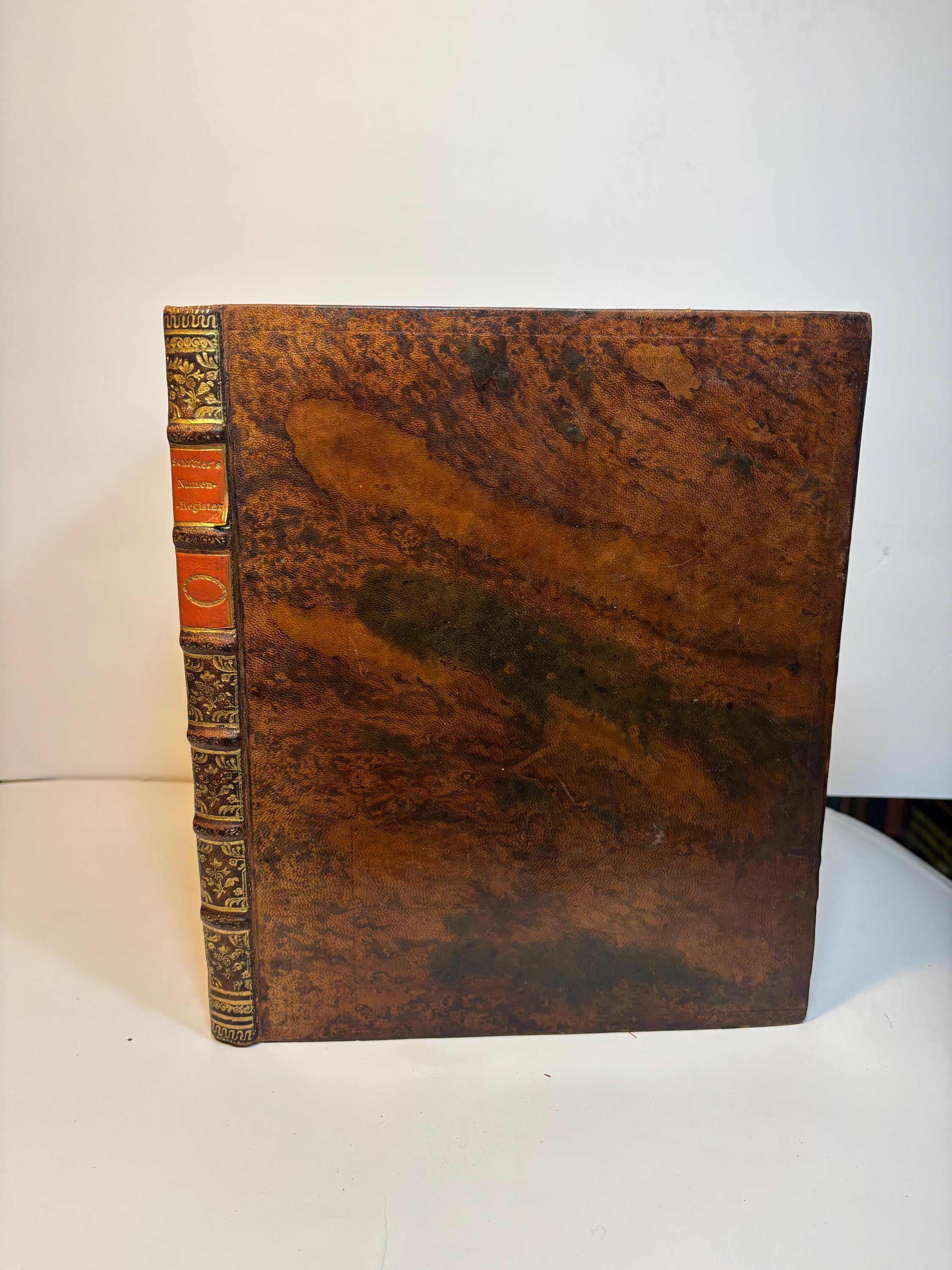 Vollständiges alphabetisches Namen=Register über alle zehn Bände des von dem seel. Herrn D. Martini in Berlin angefangenen, und von Herrn Pastor Chemnitz in Kopenhagen fortgesetzten und vollendeten systematischen Conchylien=Cabinets. Vefertiget von Johann Samuel Schröter Herzoglich Sachsen-Weimarischen Superintendenten zu Buttstädt, auch Oberpfarrer daselbst, mehrerer gelehrten Akademien und Gesellschaften Mitglied. Translated: Complete Alphabetical Name Index to All Ten Volumes of the Systematic Conchological Cabinet, begun by the late Dr. Martini in Berlin, and continued and completed by Pastor Chemnitz in Copenhagen. Compiled by Johann Samuel Schröter, Ducal Saxon-Weimarian Superintendent in Buttstädt, also Senior Pastor there, Member of several learned academies and societies. — photograph 5.