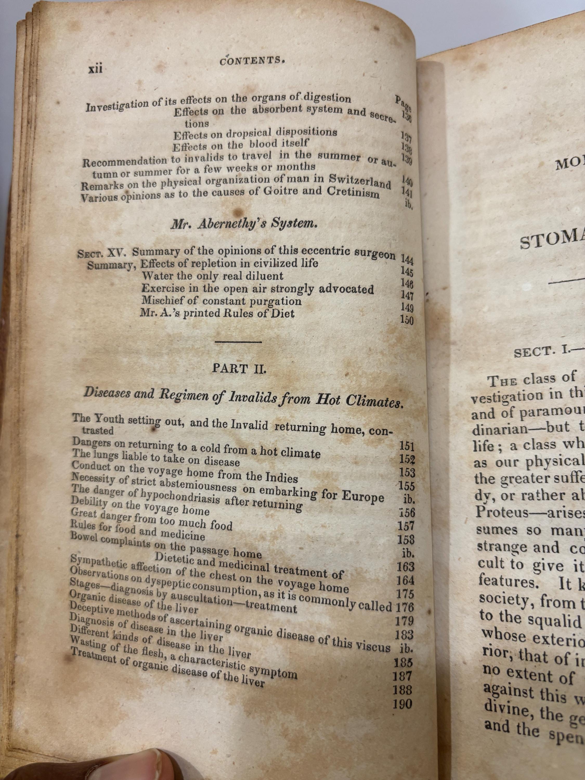 An Essay on Indigestion; Or Morbid Sensibility of The Stomach and Bowels, as The Proximate Cause or Characteristic Condition of Dyspepsy, Nervous Irritability, Mental Despondency, Hypochondriasis, and Many Other Ailments of Body and Mind. To Which are Added, Observtions on the Diseases & Regimen of Invalids on Their Return from Hot and Unhealthy Climates. Third Philadelphia, From the Sixth London Edition, Much Enlarged. — photograph 9.