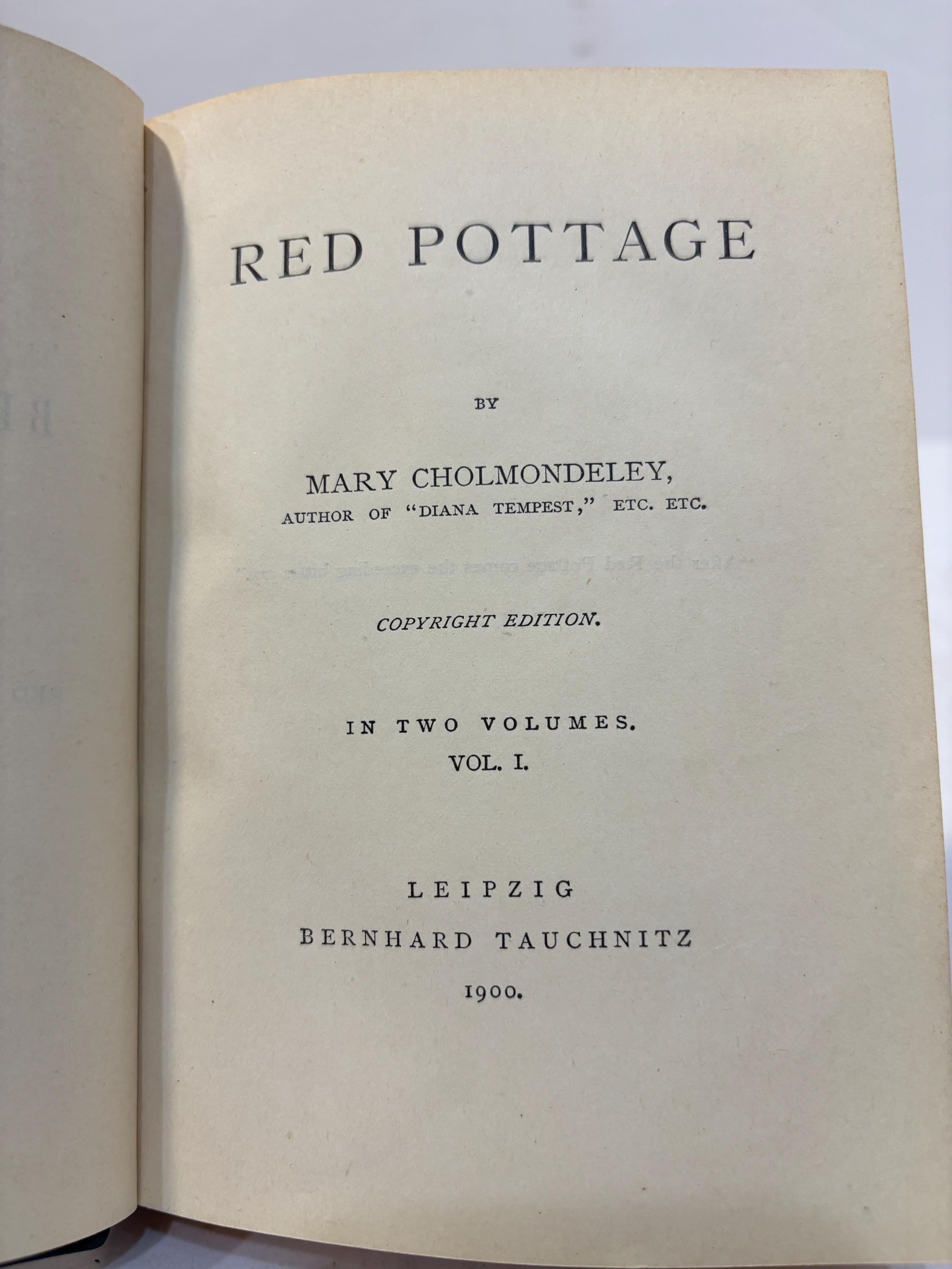 Red Pottage. In Two Volumes, Copyright Edition — photograph 5.