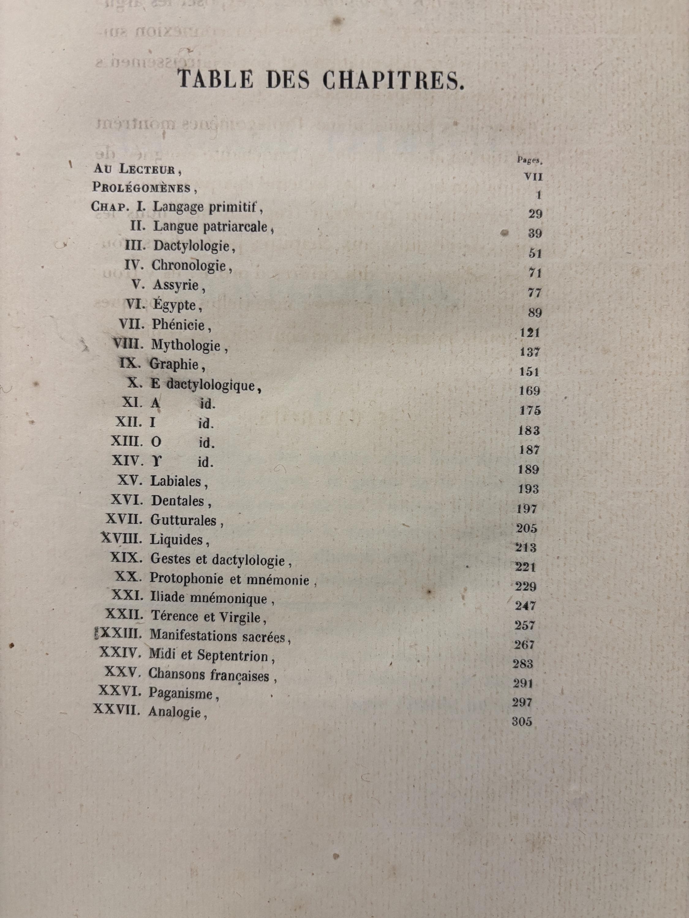 Dactylologie et Langage Primitif restitués d’après les monuments. Translated: Dactylology and Primitive Language restored from the monuments. French Language, 61 plates, 2 in Color — photograph 4.