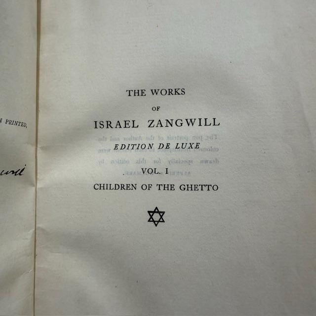 The Works of Israel Zangwill, Edition De Luxe #2/1000, Signed by Author. — photograph 5.