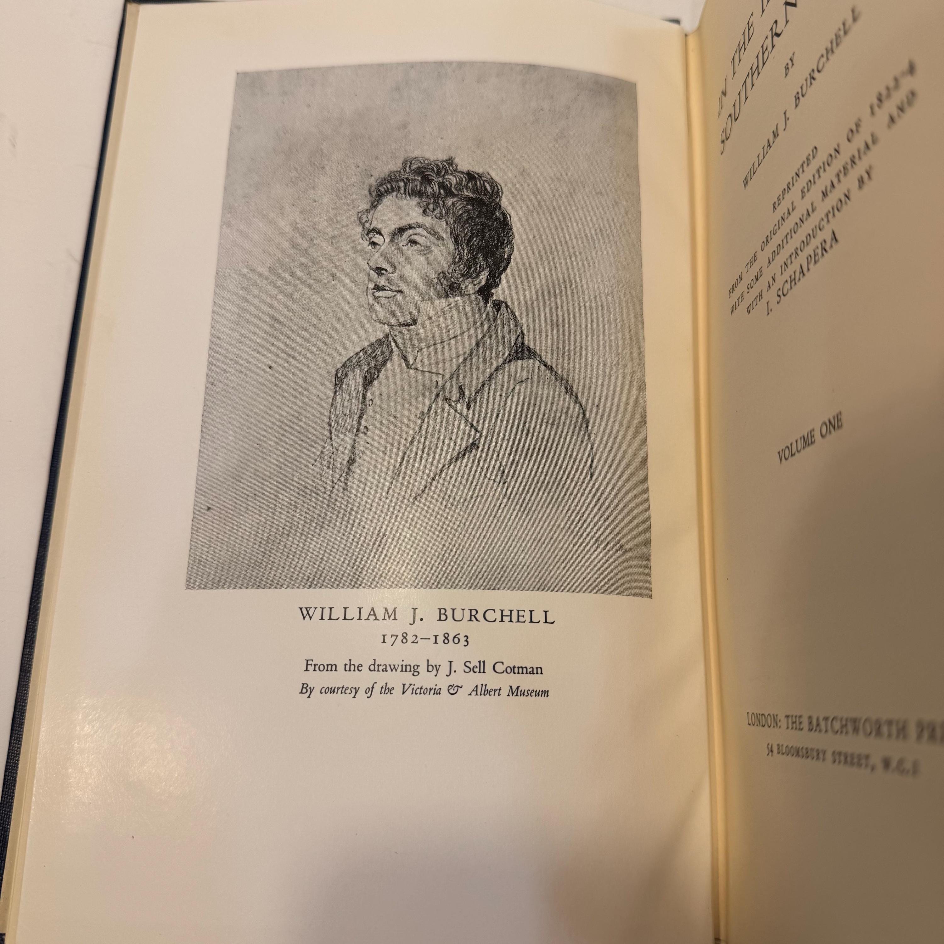 Travels in the Interior of Southern Africa …REPRINTED From the original edition of 1822-4 with some additional material and with an introduction by I. Schapera
Publication Date: 1953, originally published 1822, 1824 — photograph 7.