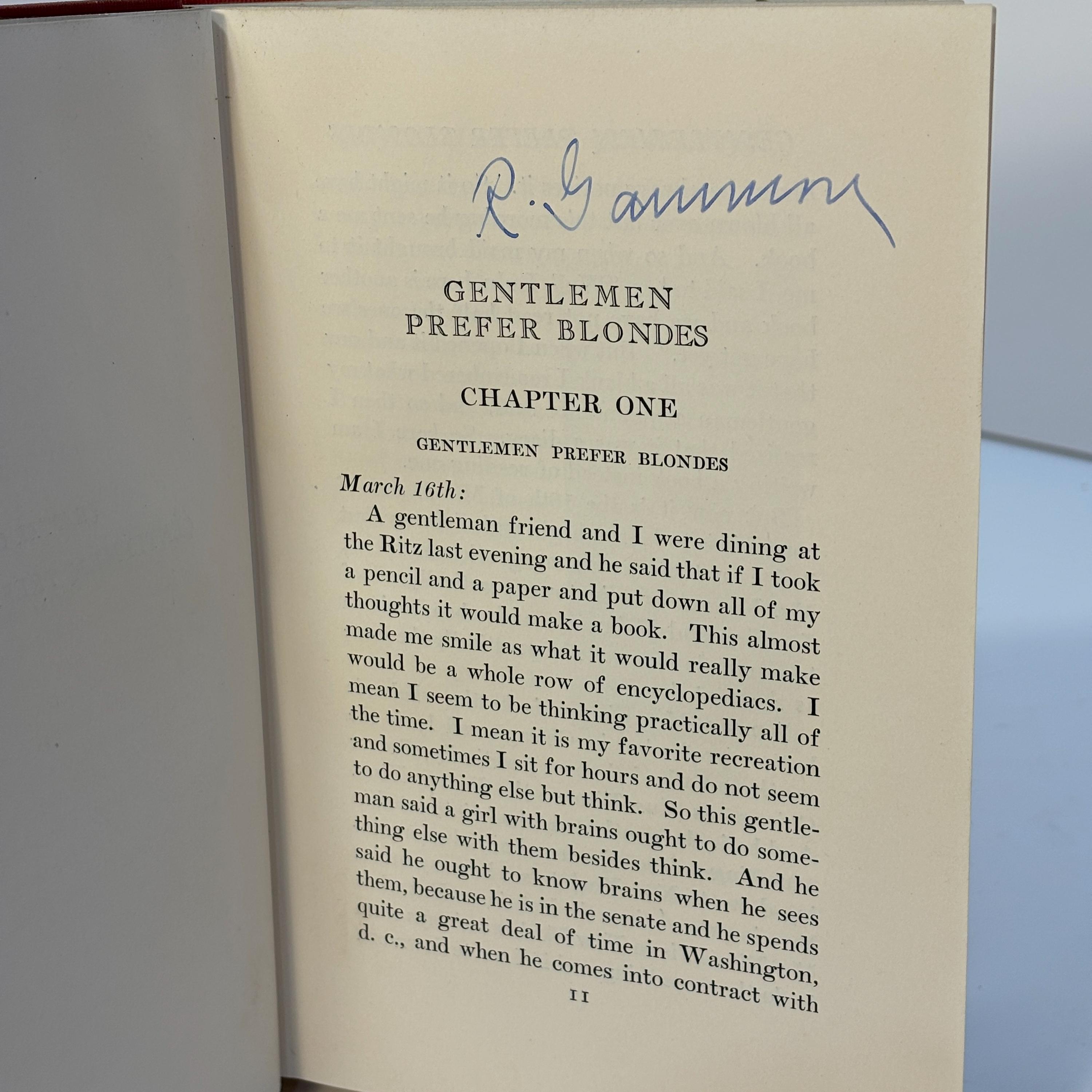 Gentlemen Prefer Blondes : The Illuminating Diary of a Professional Lady : by Anited Loos : Intimately Illustrated by Ralph Barton — photograph 5.