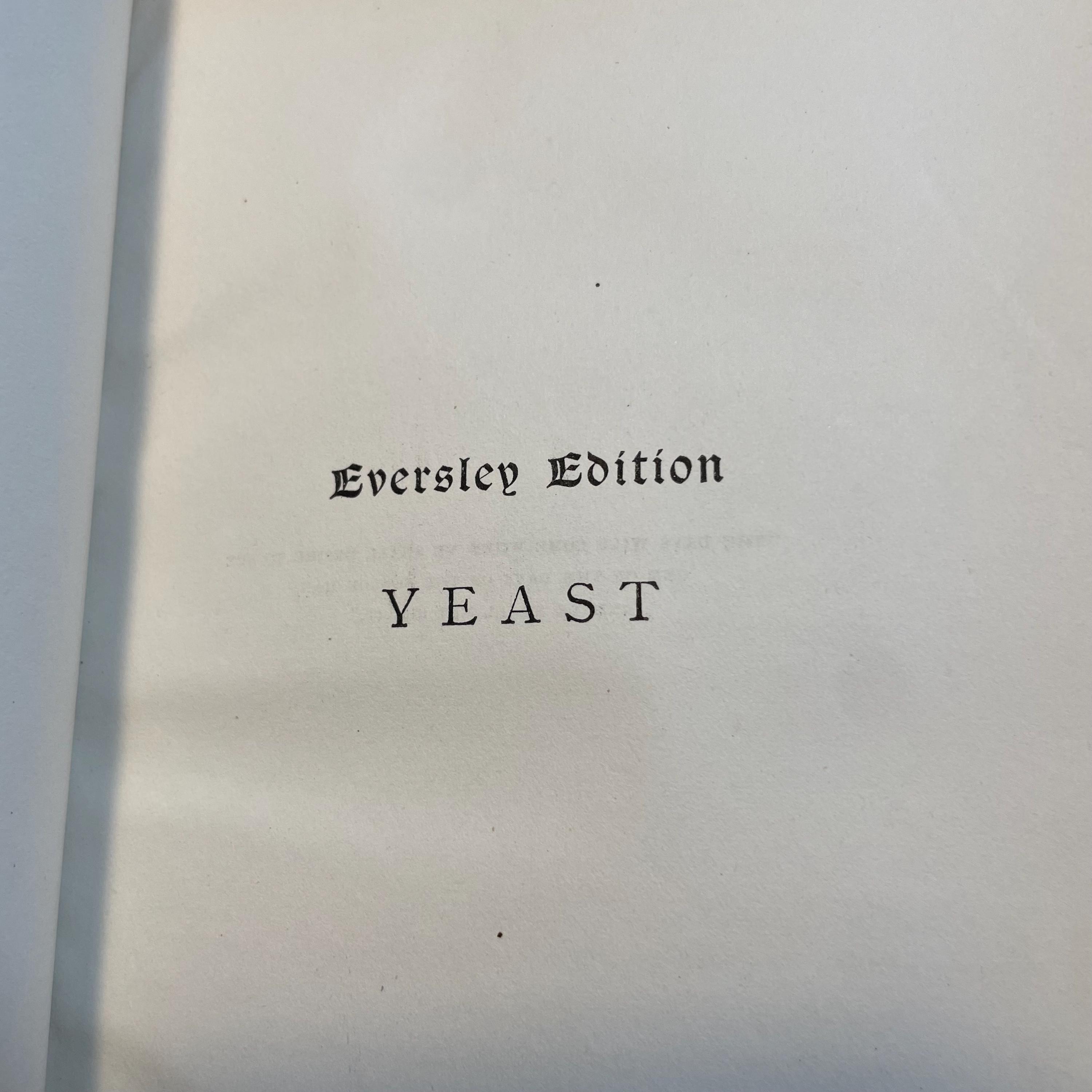 Yeast, A Problem. Eversley Edition — photograph 6.