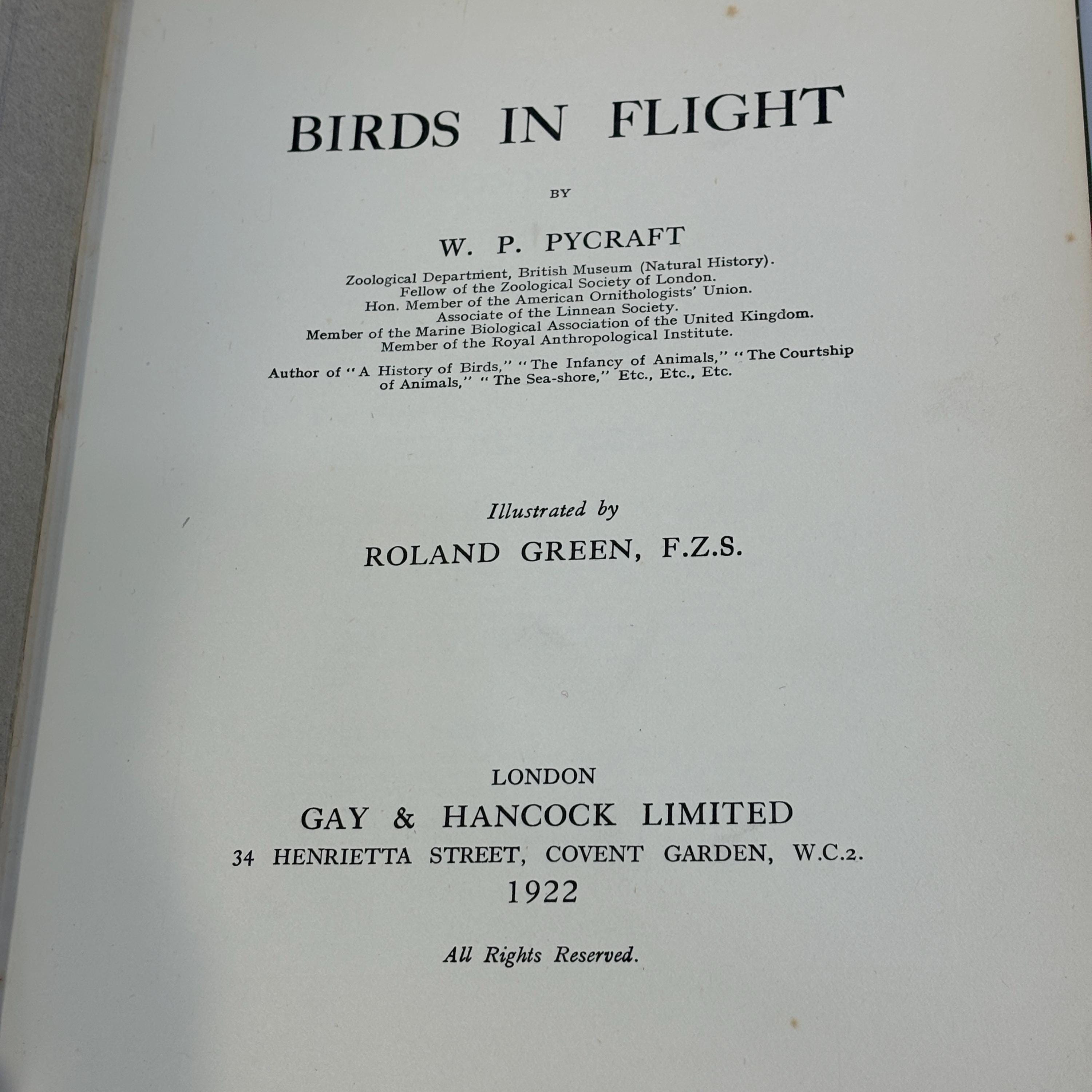 Birds In Flight. Illustrated by Roland Green — photograph 3.