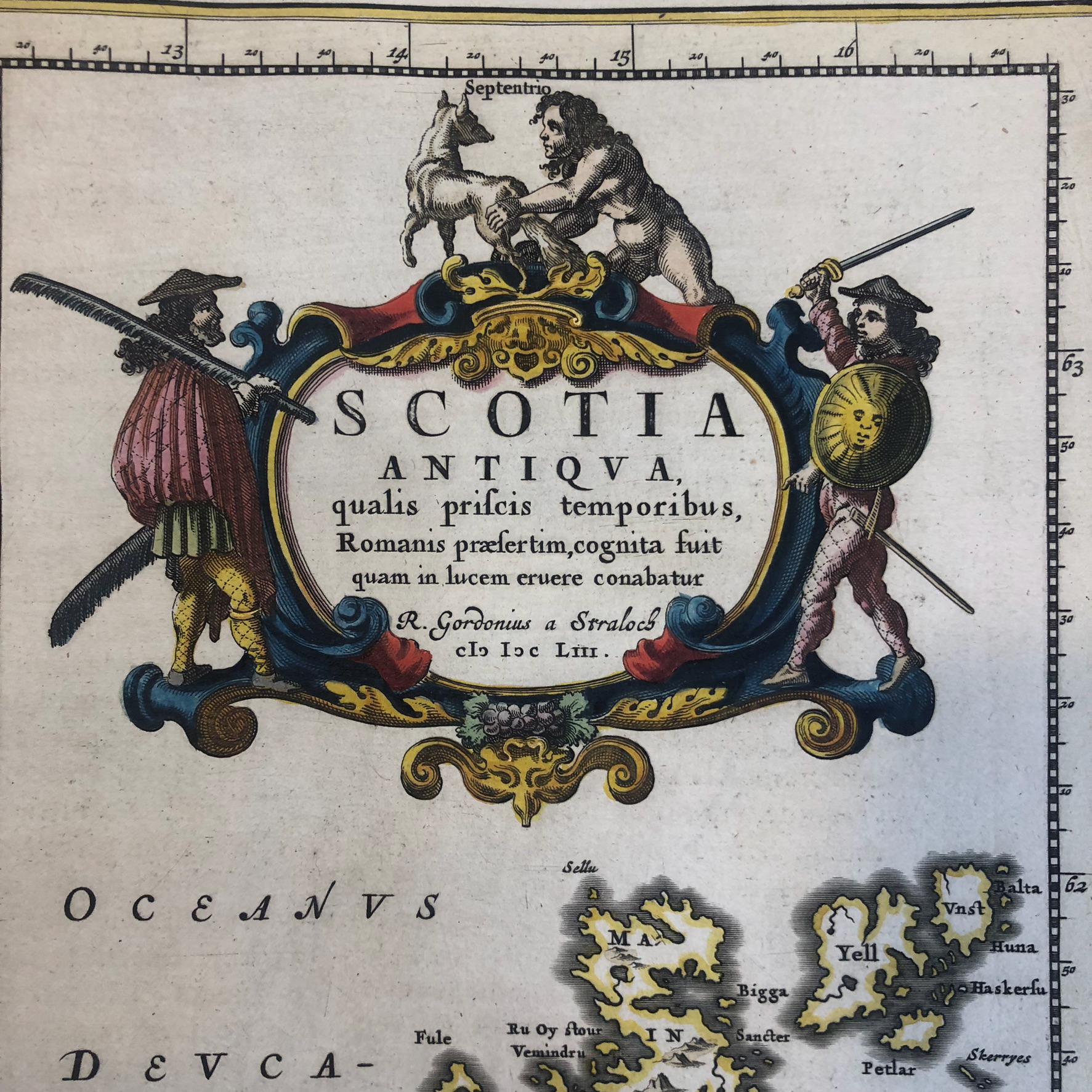 Theatrum Orbis Terrarum Vol. V. Scotia, Quae Est Europae Liber XII (Scotland and Ireland) Latin: Theater of The World Vol. V, Scotland, Which is Europe Book XII — photograph 9.