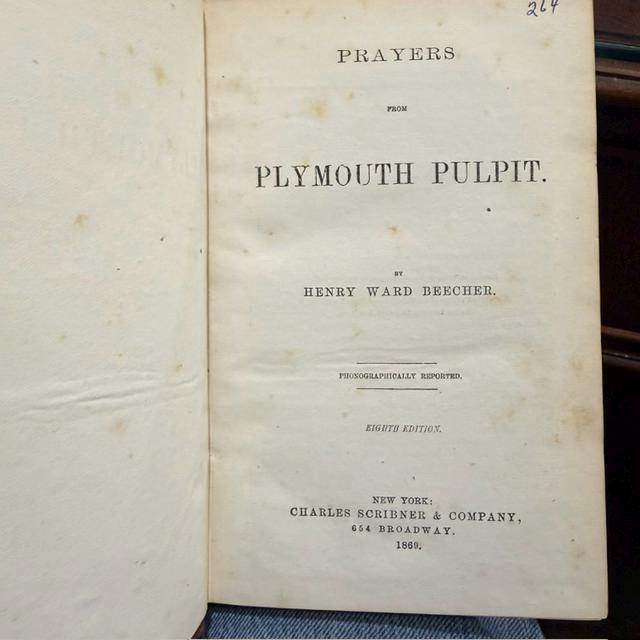 Prayers from Plymouth Pulpit, Phonographically Reported, Eighth Edition, — photograph 2.